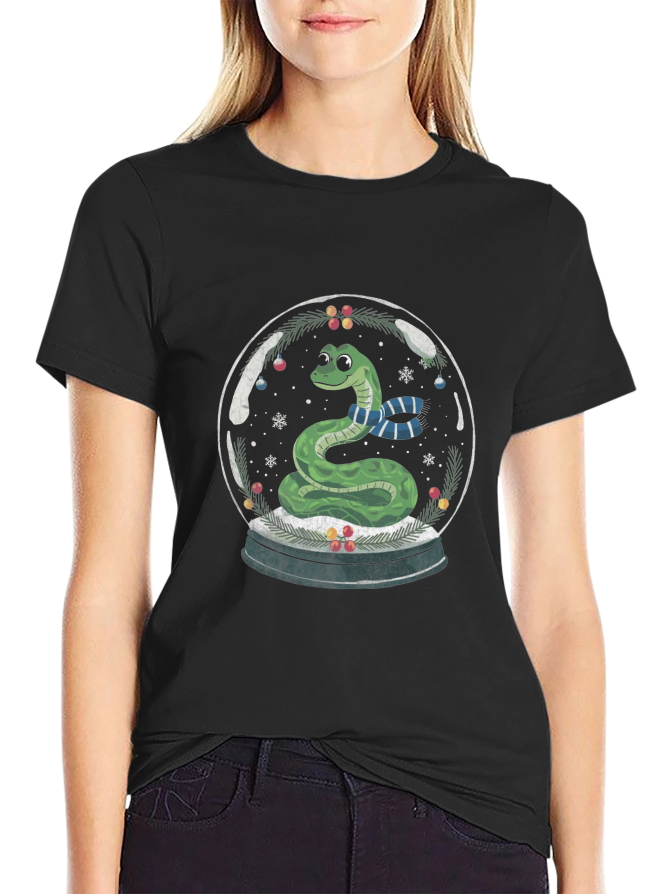 Snake in Snow Globe Graphic Tee