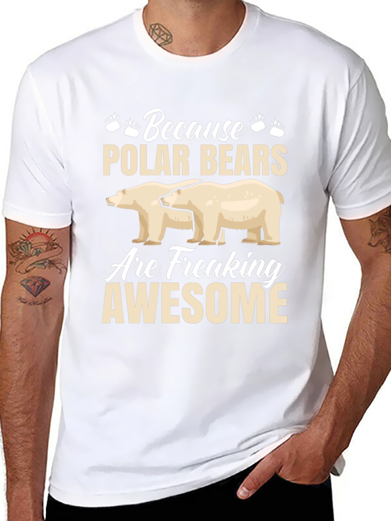 Polar Bear Awesome Graphic T-Shirt