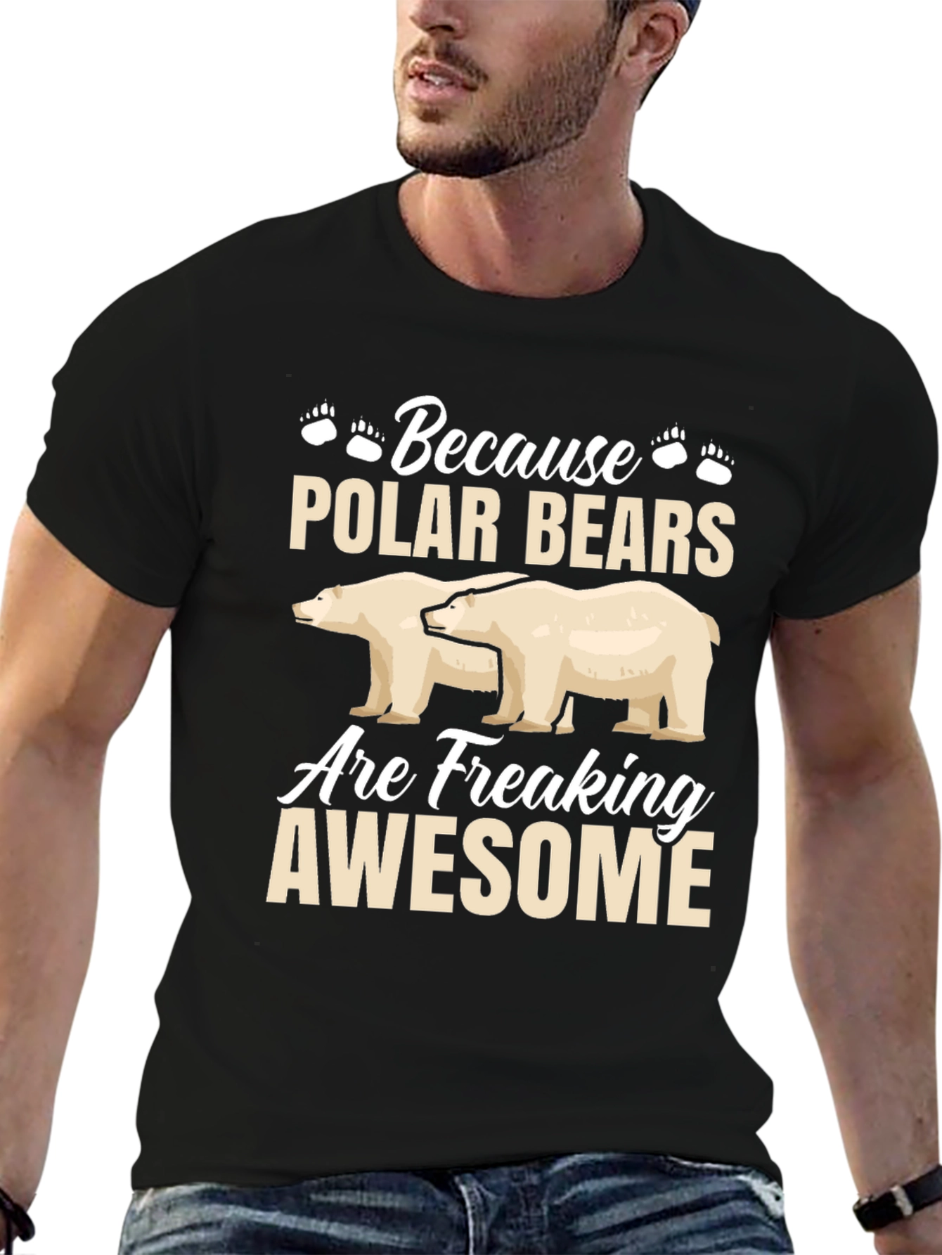 Polar Bear Awesome Graphic T-Shirt