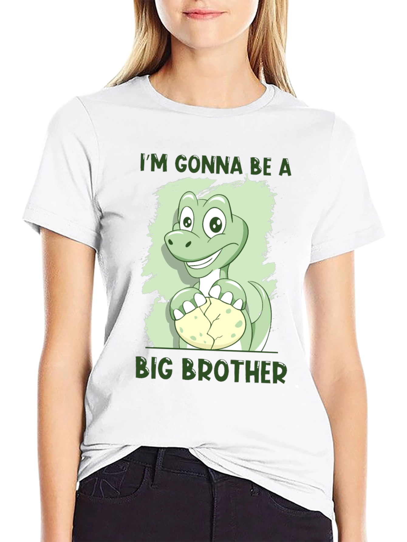 Im Gonna Be A Big Brother Dinosaur Tee
