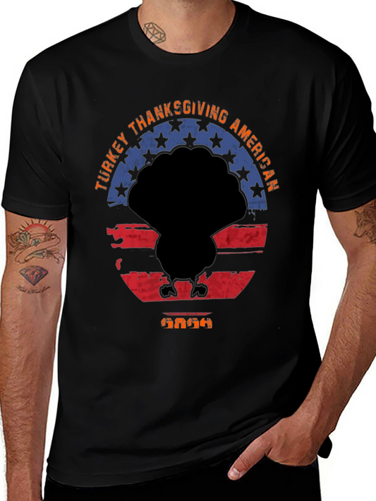 American Turkey Thanksgiving Graphic Tee