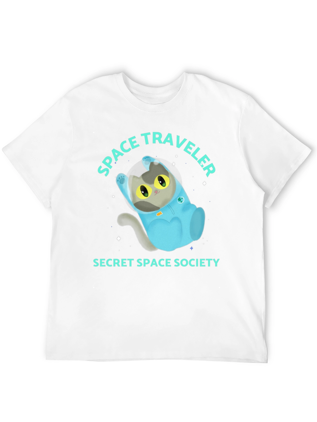 Space Traveler Cat Graphic Tee - Secret Society