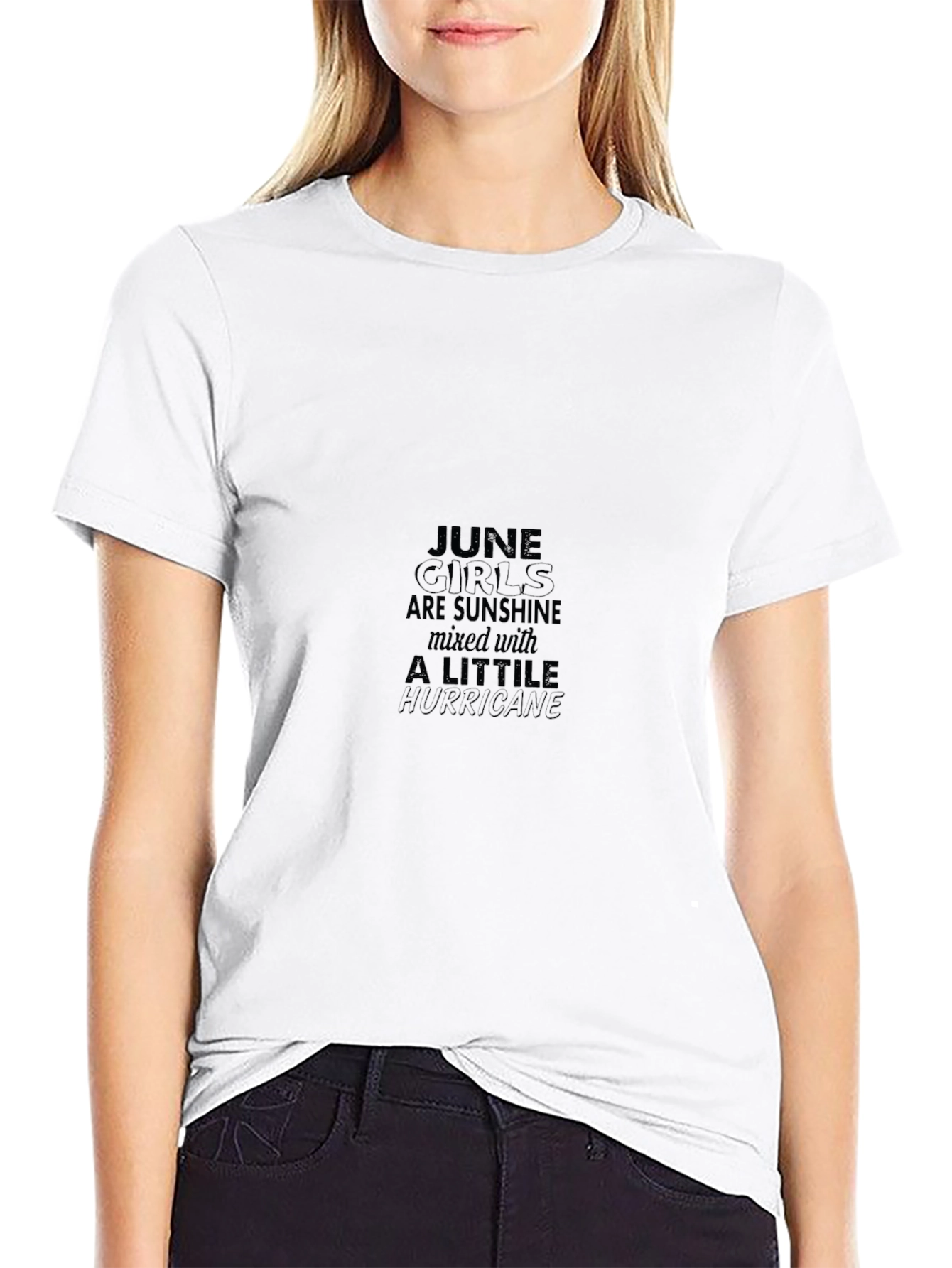 June Girls Sunshine Hurricane Graphic Tee - Black