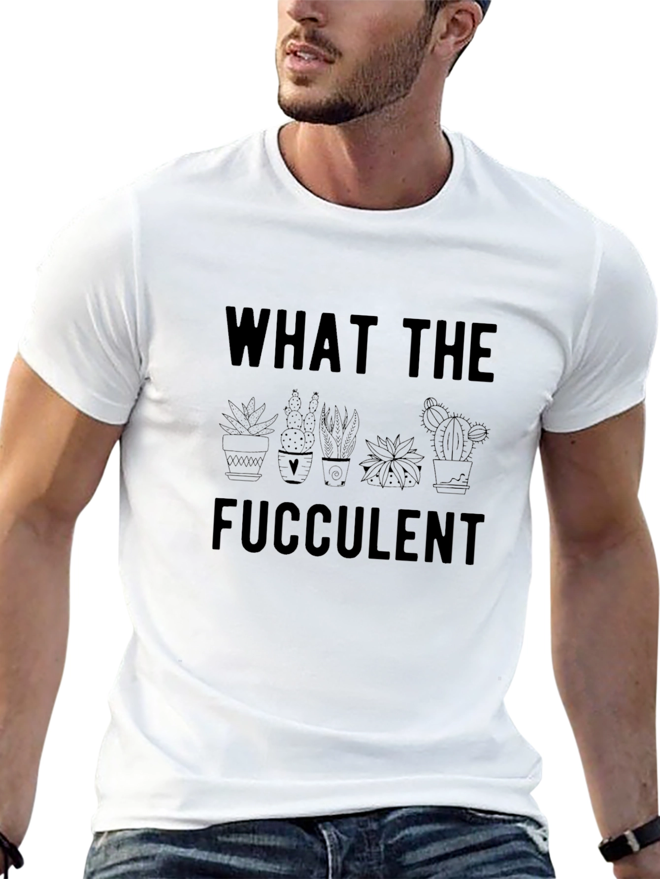 What The Fucculent Graphic Tee - Black Cotton