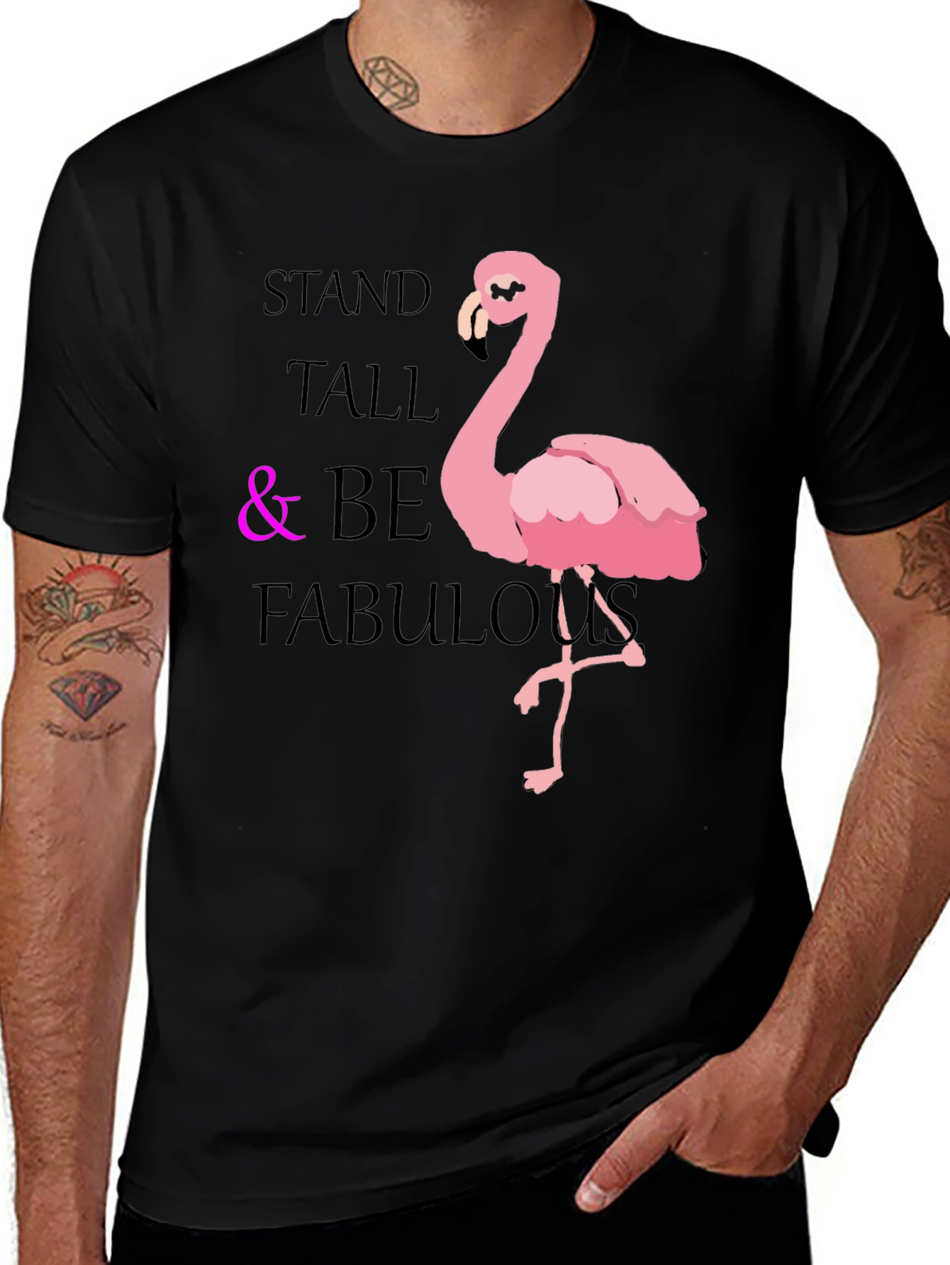 Stand Tall Flamingo Graphic Tee