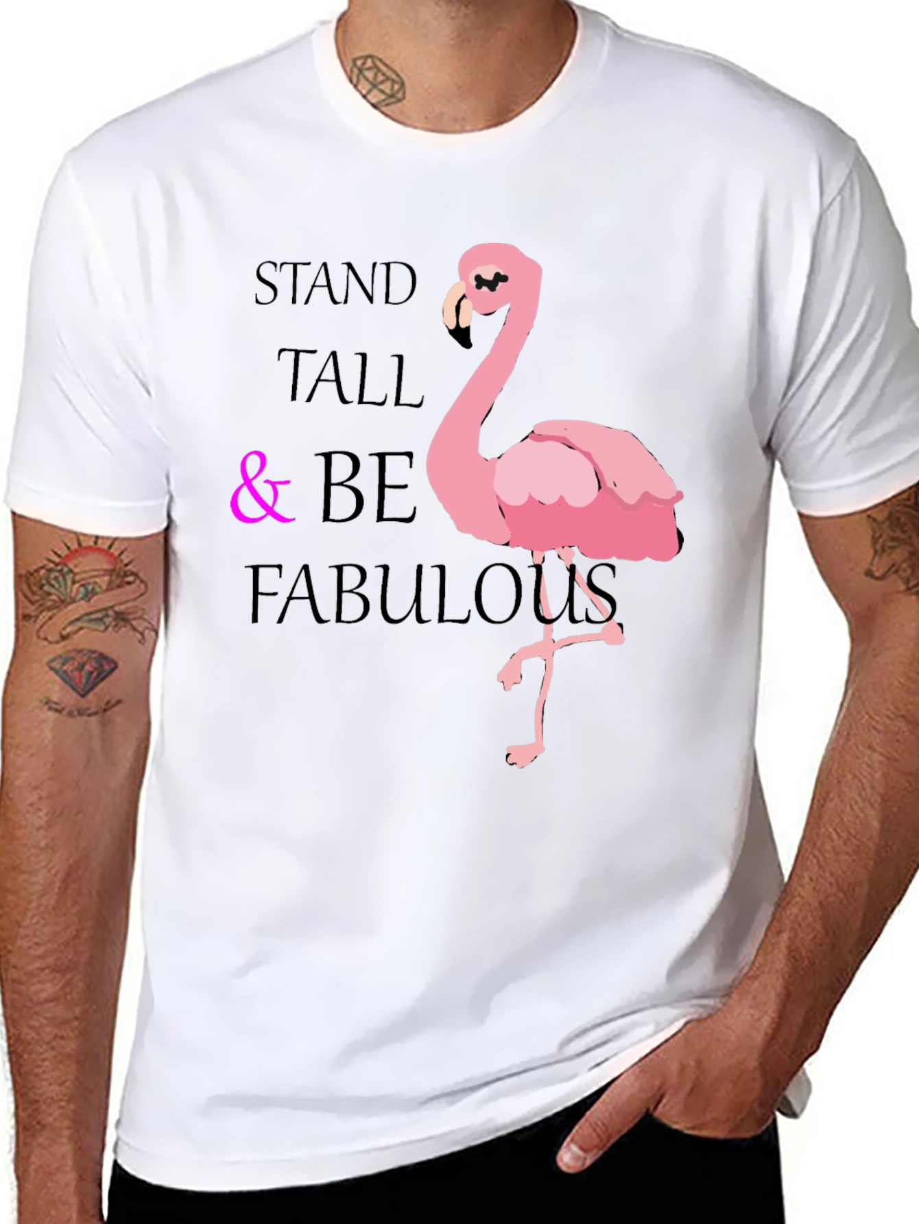 Stand Tall Flamingo Graphic Tee