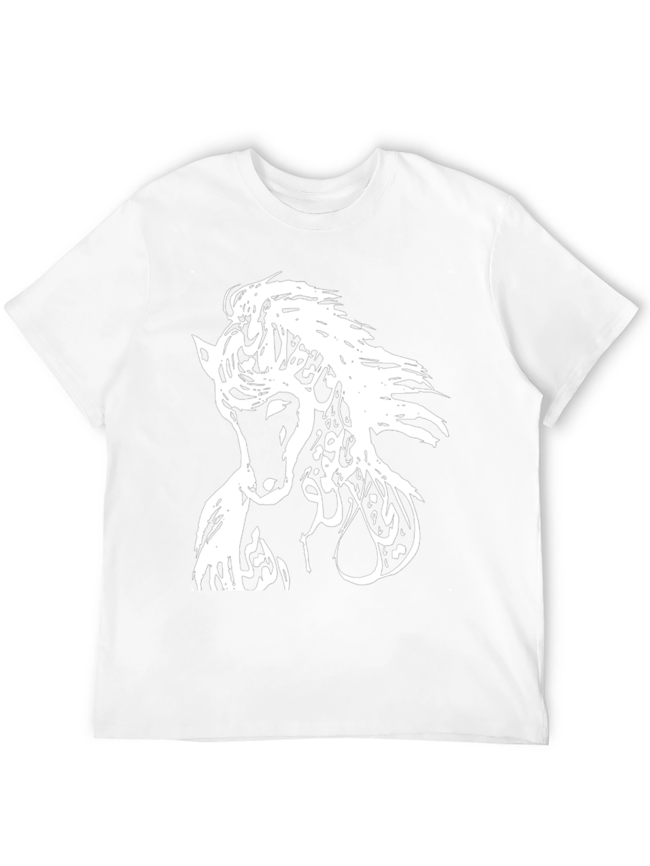 Horse Arabic Calligraphy Graphic Black T-Shirt