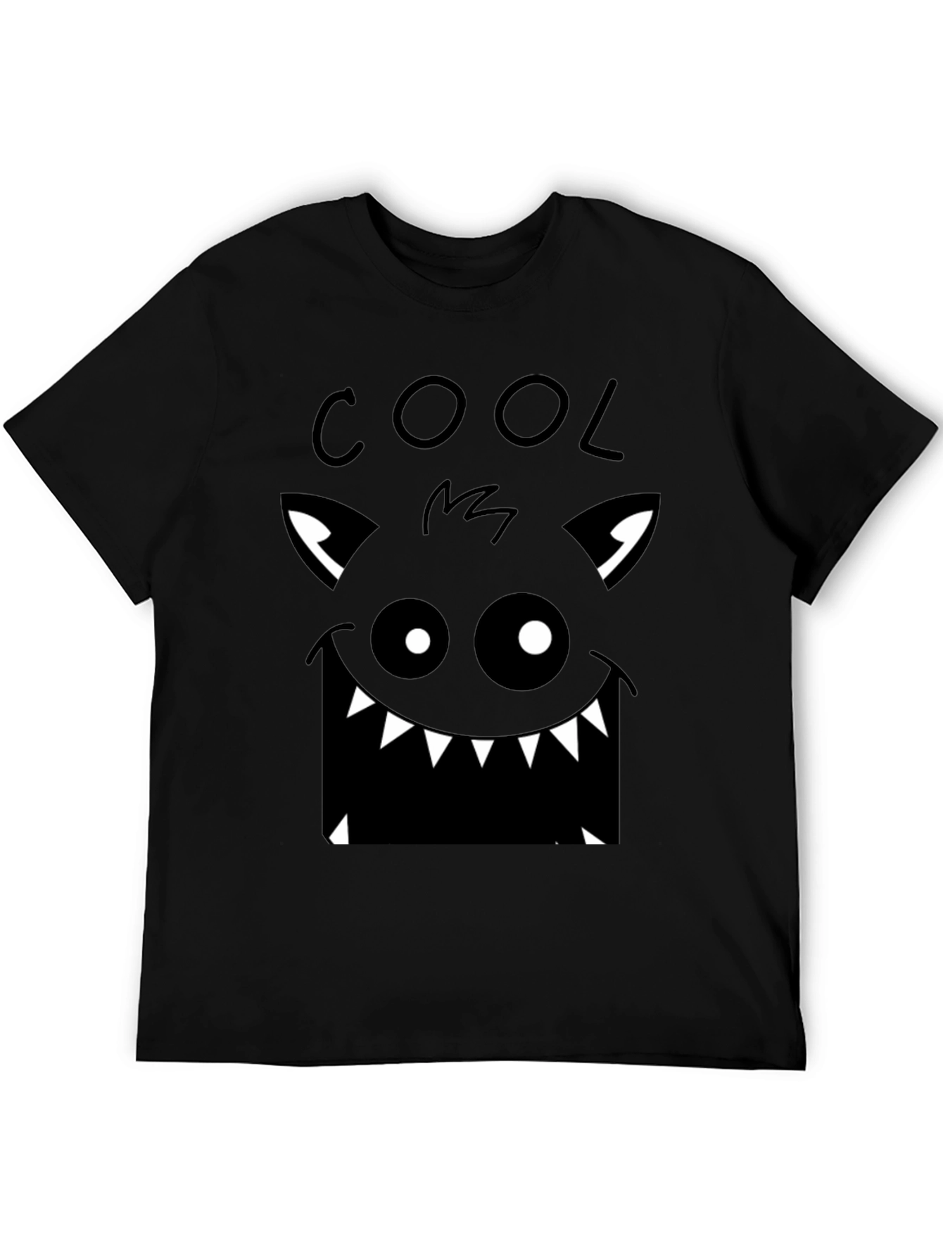 Cool Monster Graphic Black T-Shirt