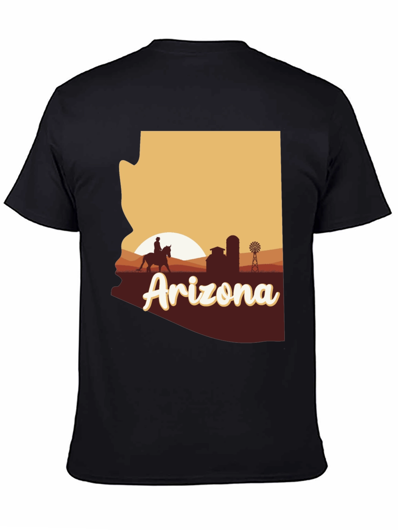 Arizona Graphic T-Shirt - Desert Sunset State Pride Tee