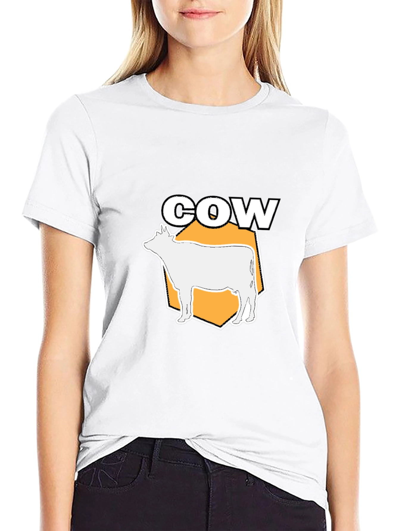 Cow Graphic Black T-Shirt