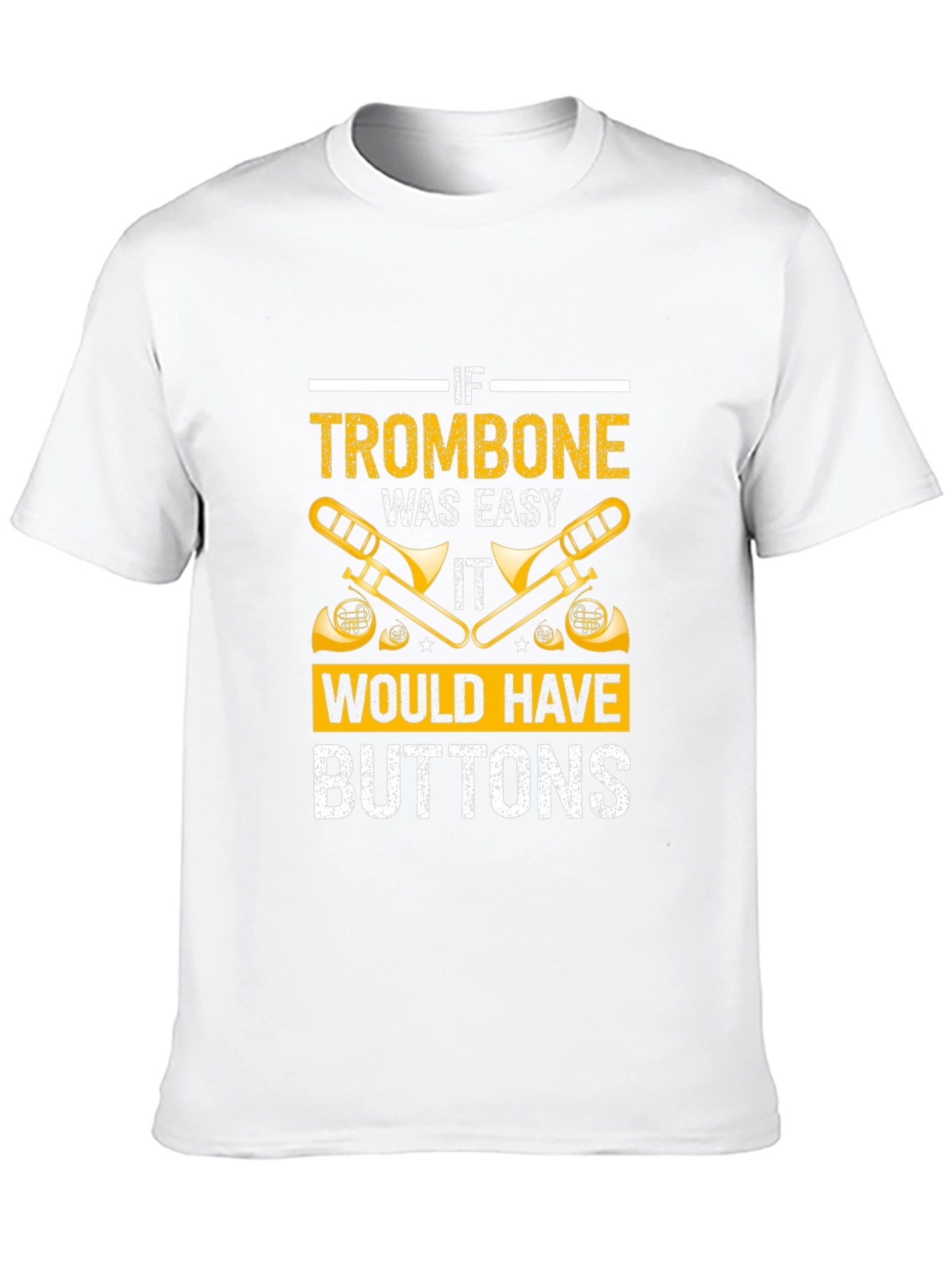 Trombone Easy Buttons T-Shirt - Musician Gift