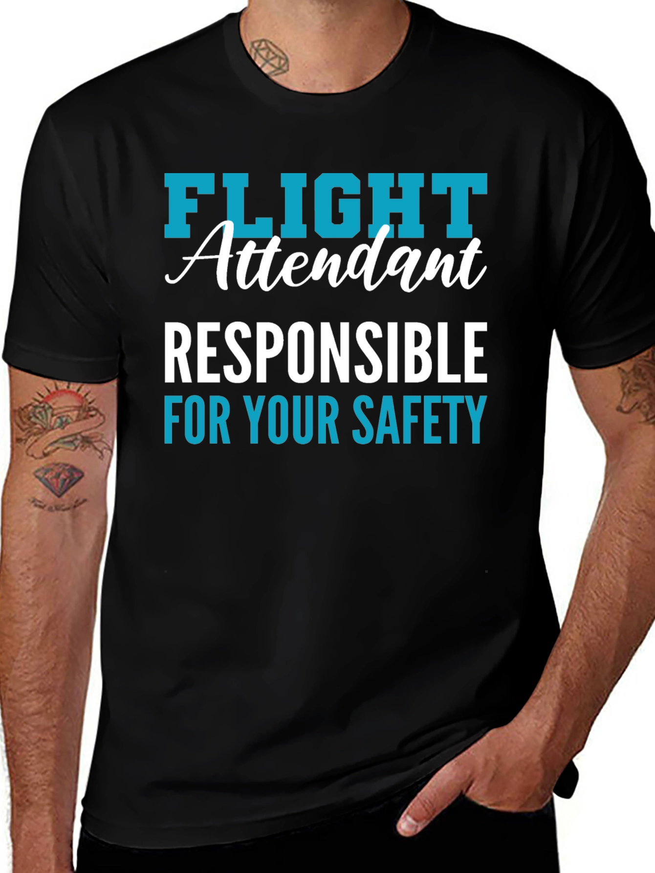 Flight Attendant Safety Responsibility T-Shirt