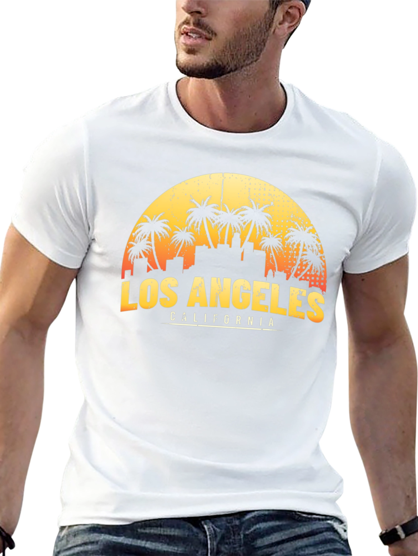 Los Angeles California Palm Tree Graphic T-Shirt