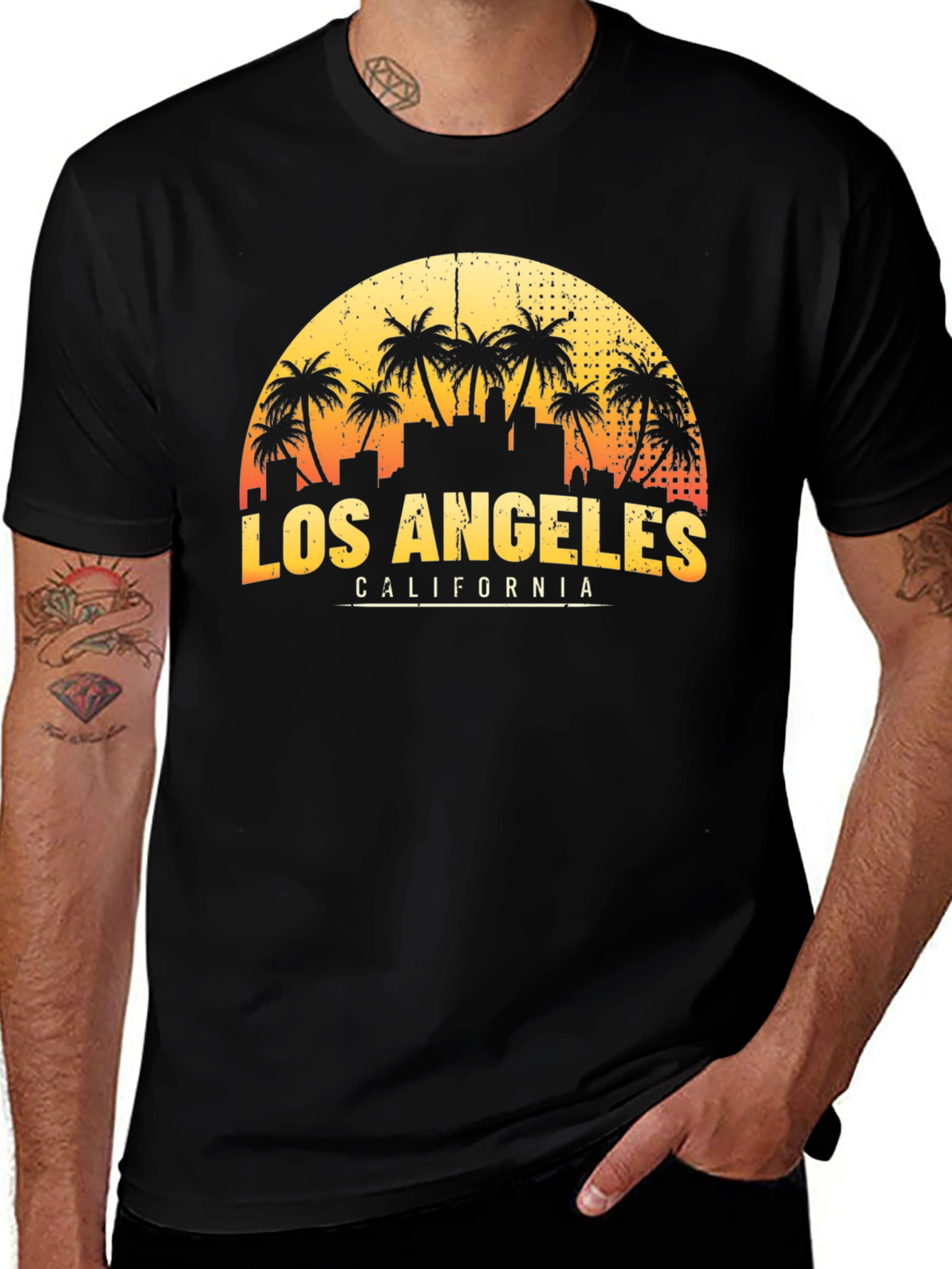 Los Angeles California Palm Tree Graphic T-Shirt