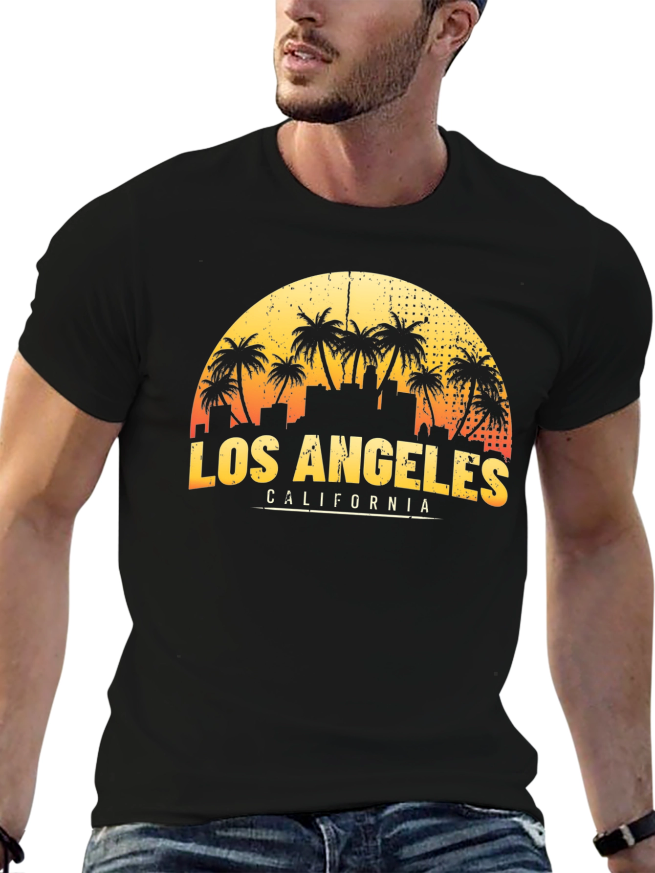 Los Angeles California Palm Tree Graphic T-Shirt