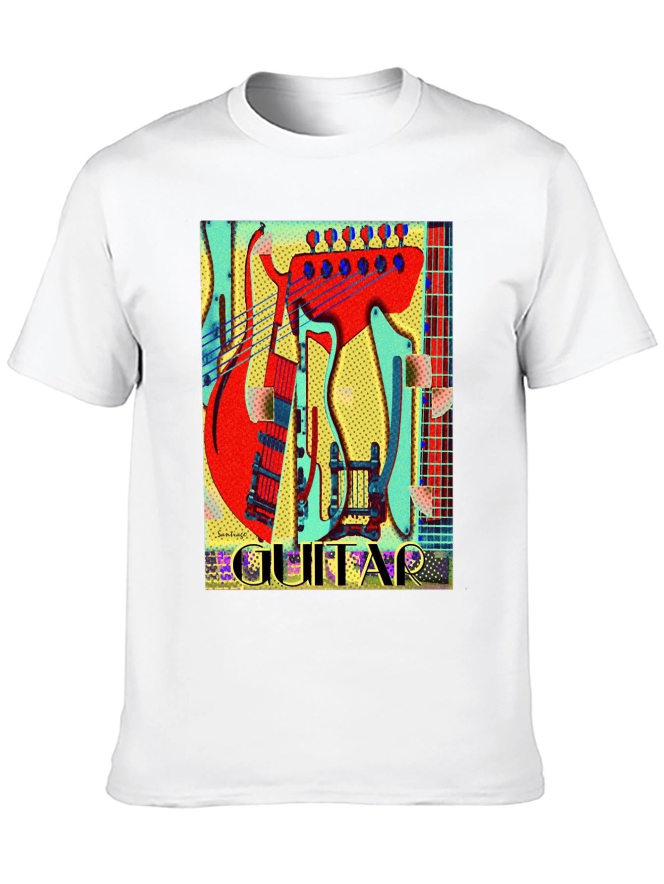 Electric Guitar Graphic Tee - Black