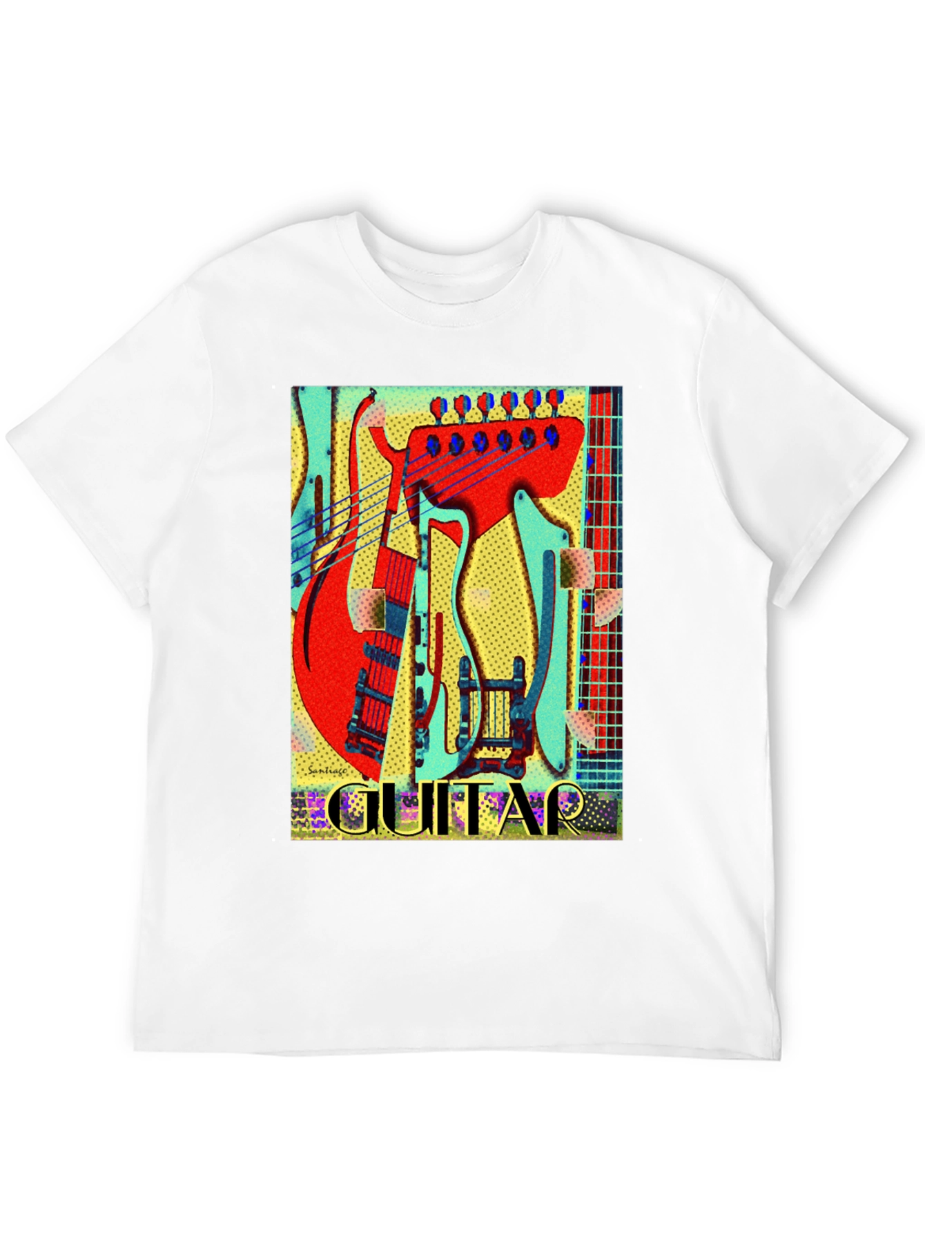 Electric Guitar Graphic Tee - Black