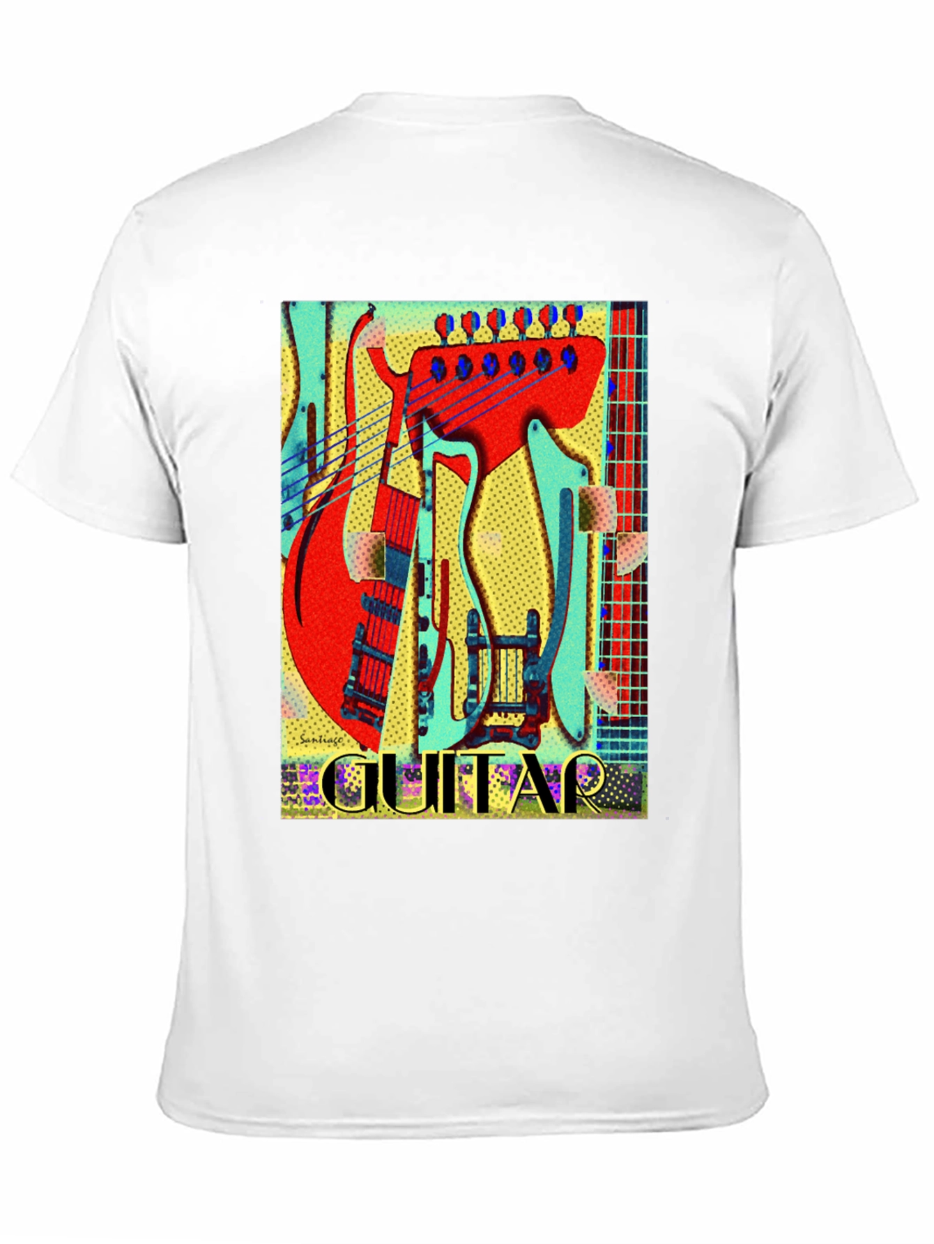 Electric Guitar Graphic Tee - Black