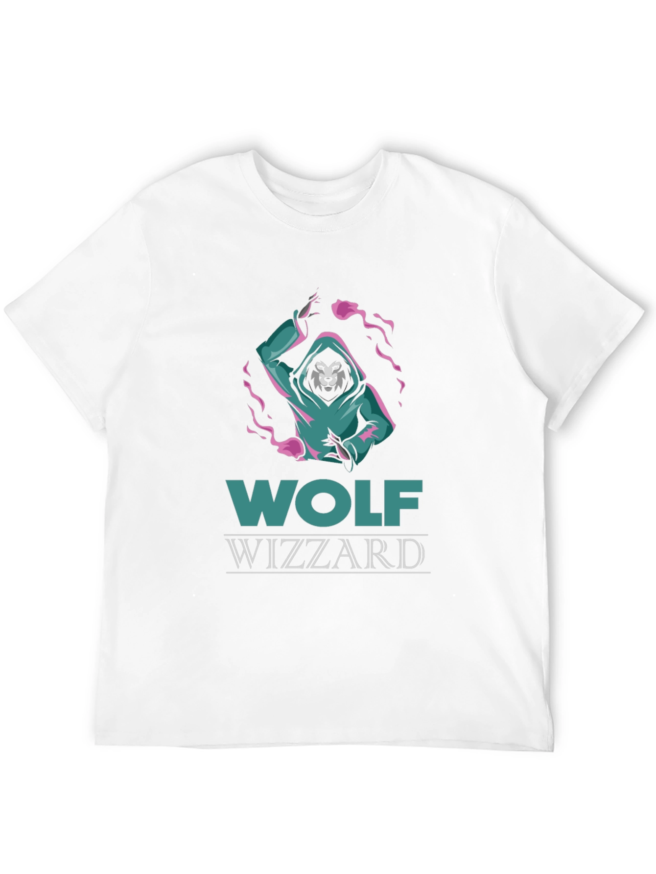 Wolf Wizzard Graphic Tee - Cool Black T-Shirt