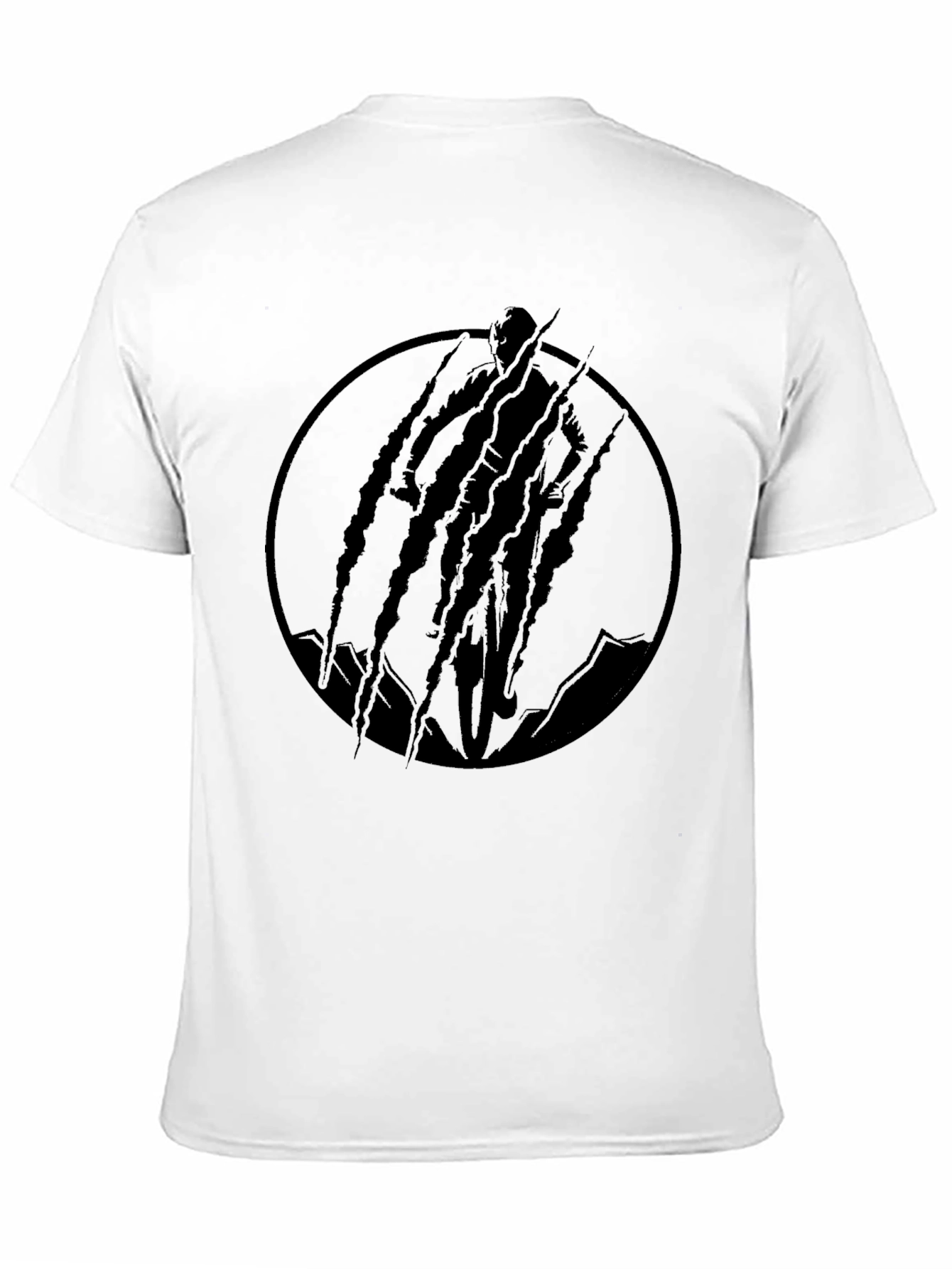 Mens Black Graphic T-Shirt - Claw Design