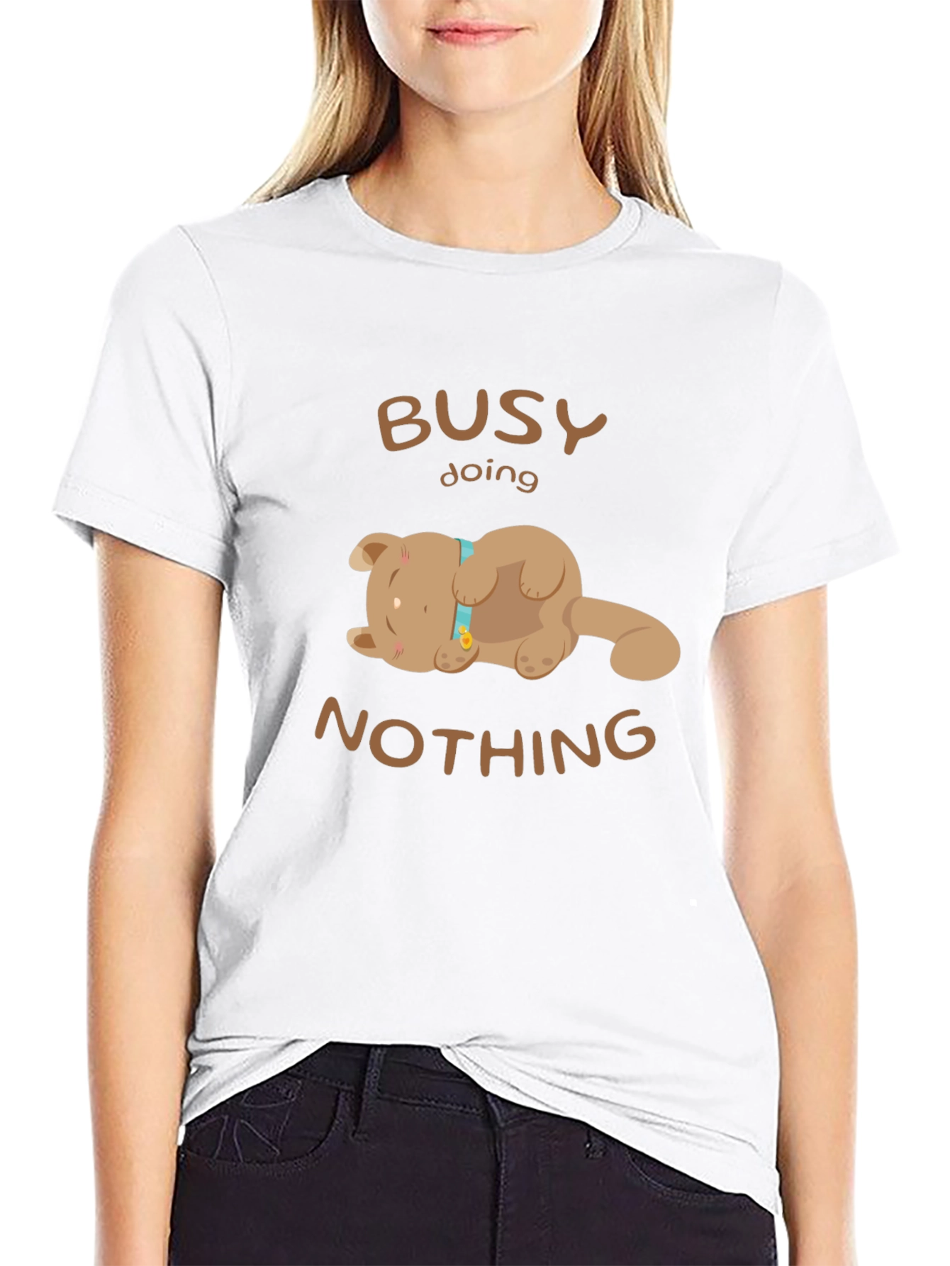 Busy Doing Nothing Graphic T-Shirt