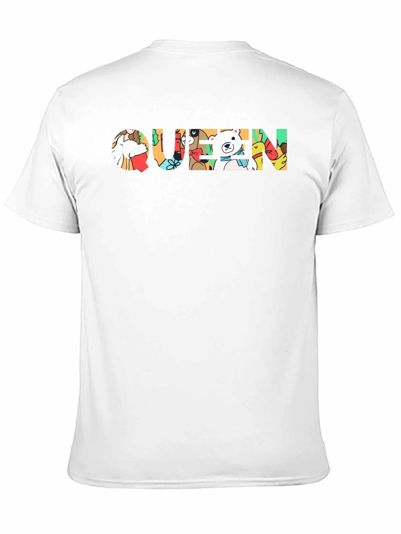 Queen Cartoon Graphic Black Tee Shirt