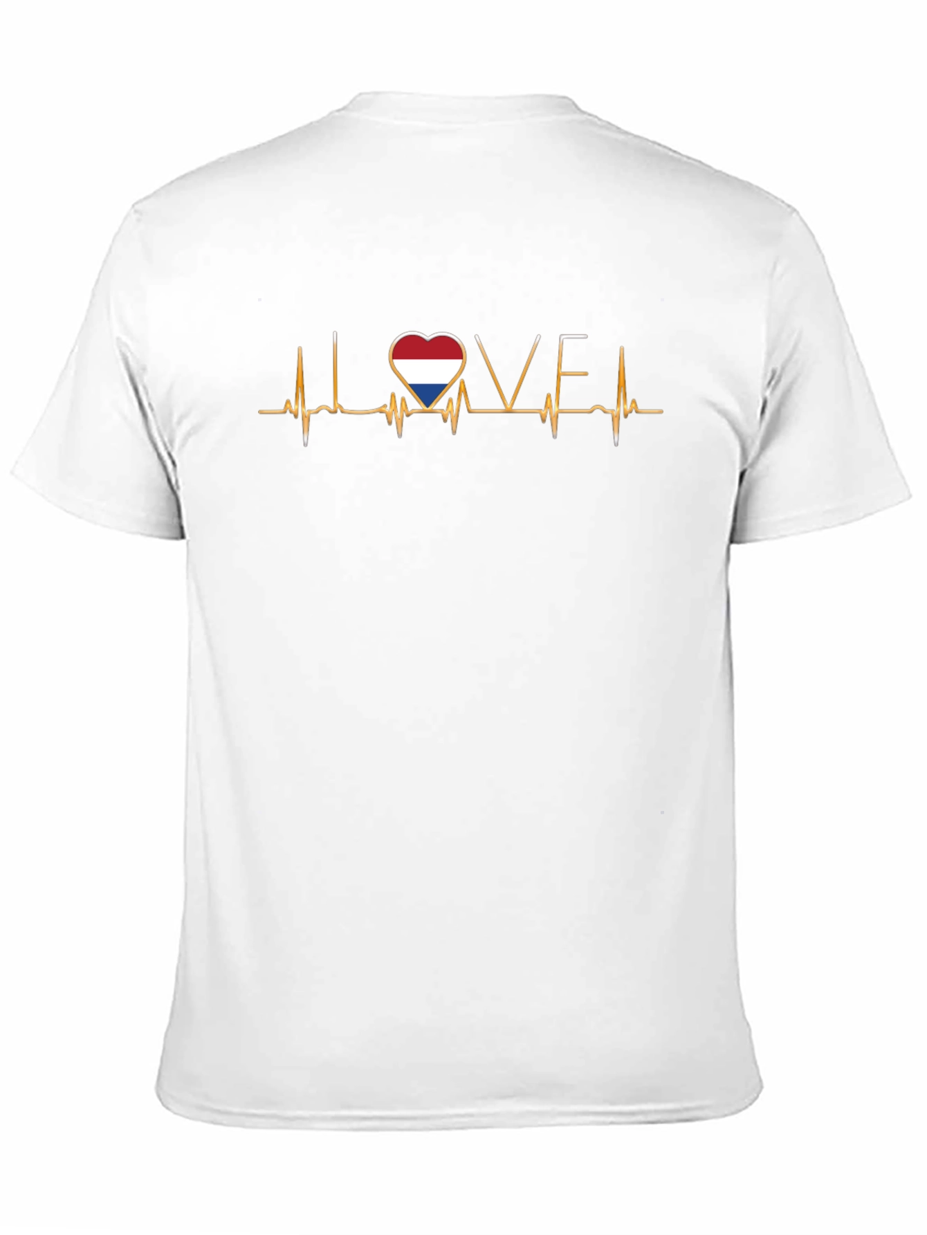 I Love Netherlands Heartbeat Graphic Tee - Black