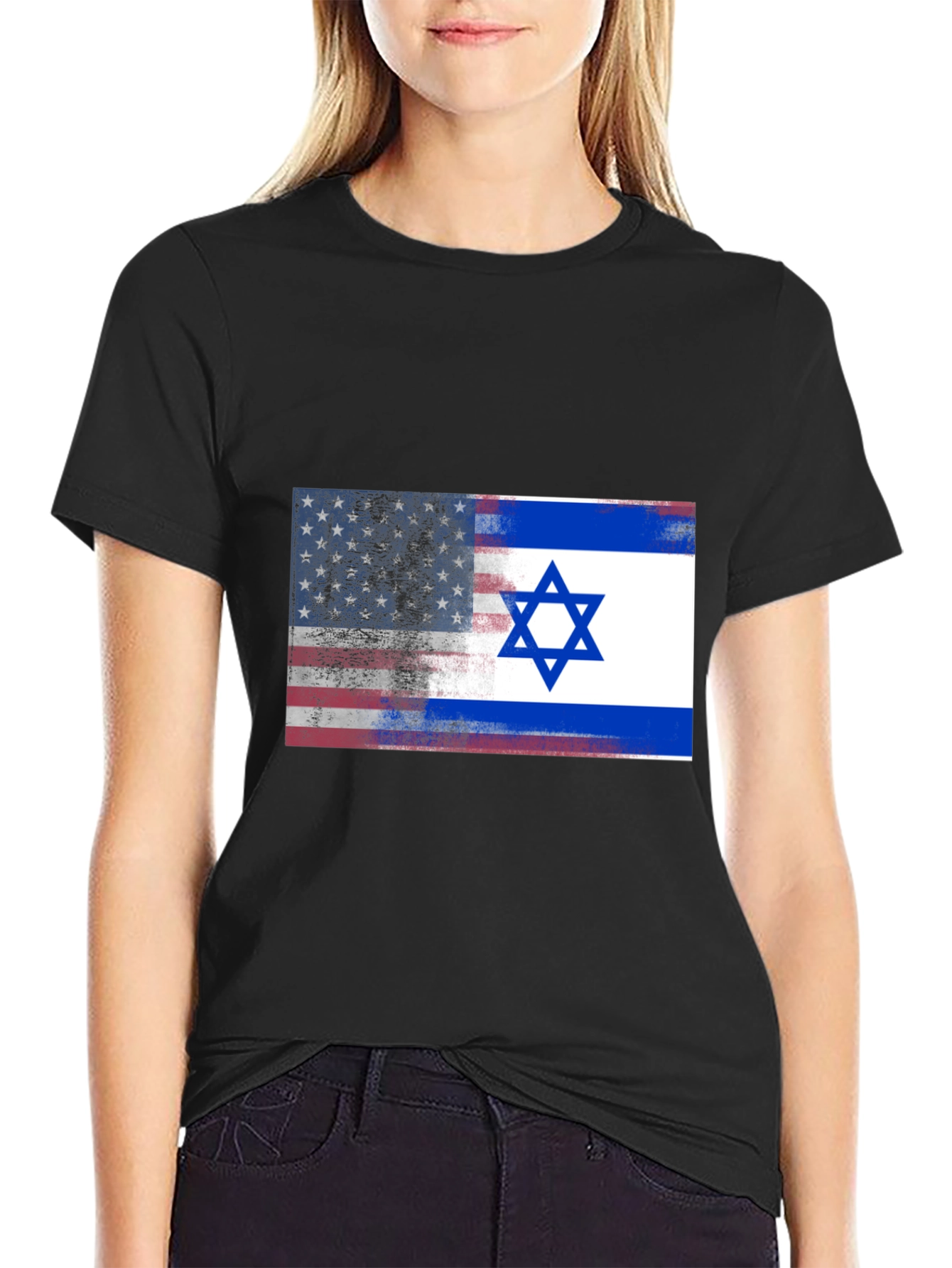 USA & Israel Flag Graphic T-Shirt