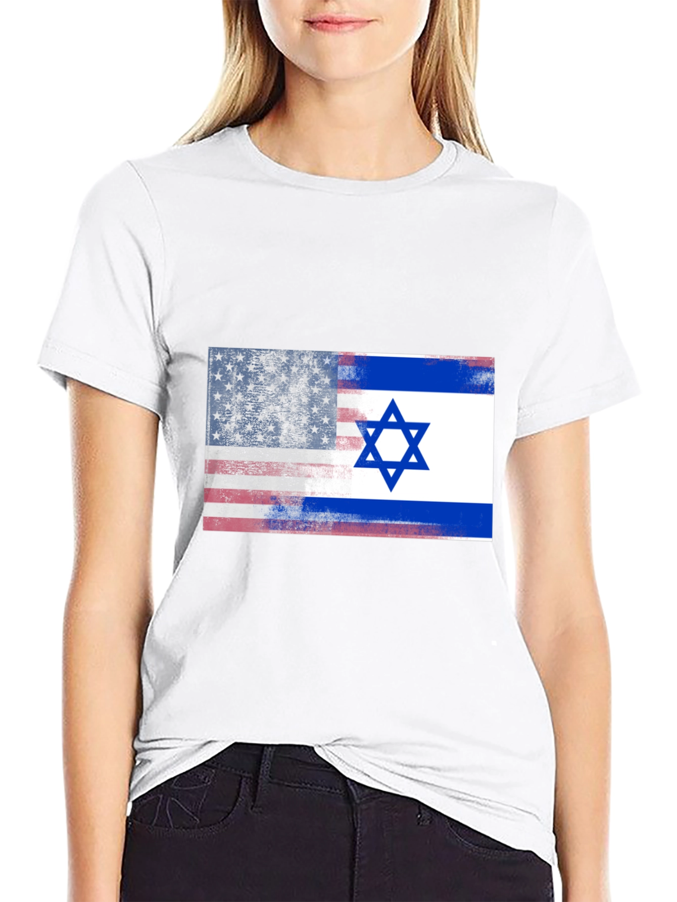 USA & Israel Flag Graphic T-Shirt