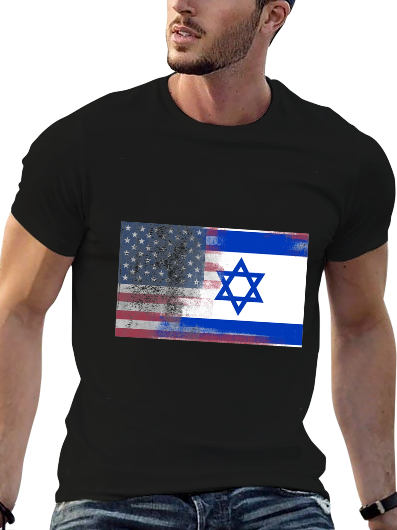 USA & Israel Flag Graphic T-Shirt