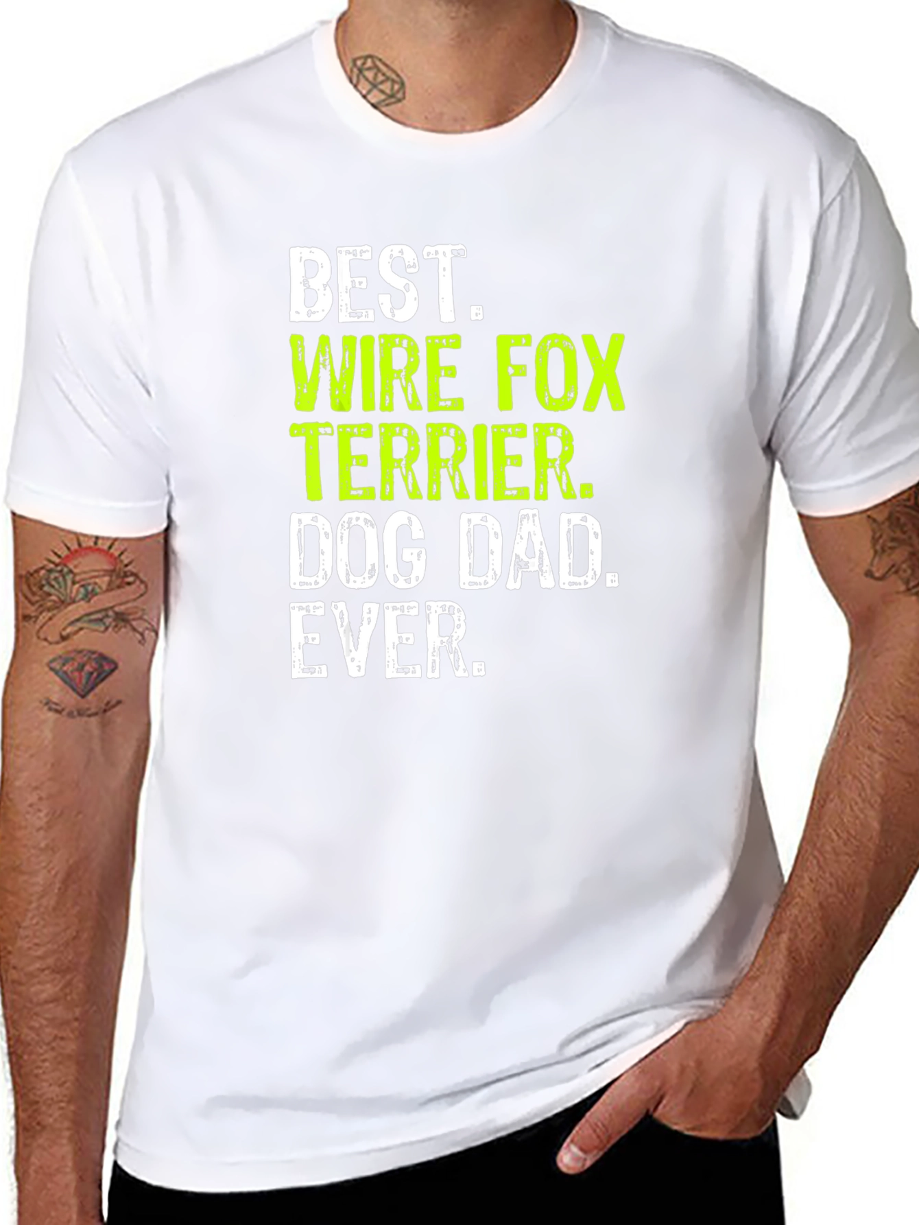 Wire Fox Terrier Dog Dad Ever T-Shirt