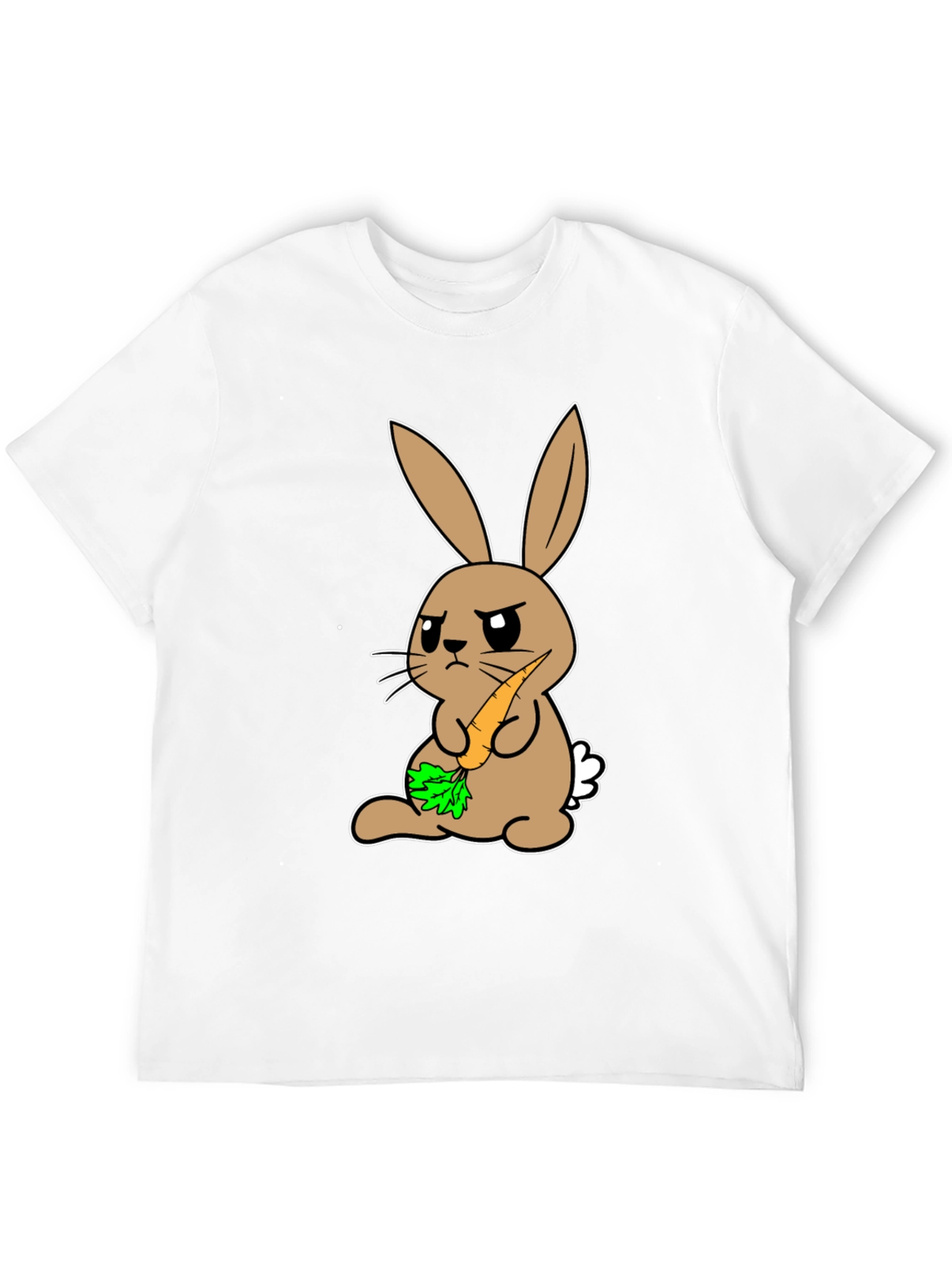 Grumpy Bunny Carrot T-Shirt - Unisex Black Tee