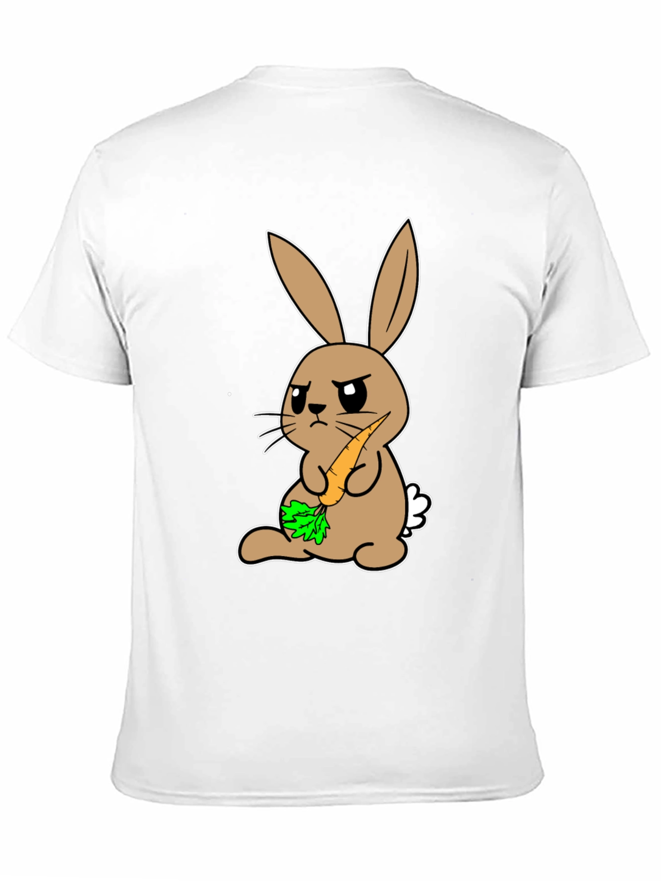 Grumpy Bunny Carrot T-Shirt - Unisex Black Tee