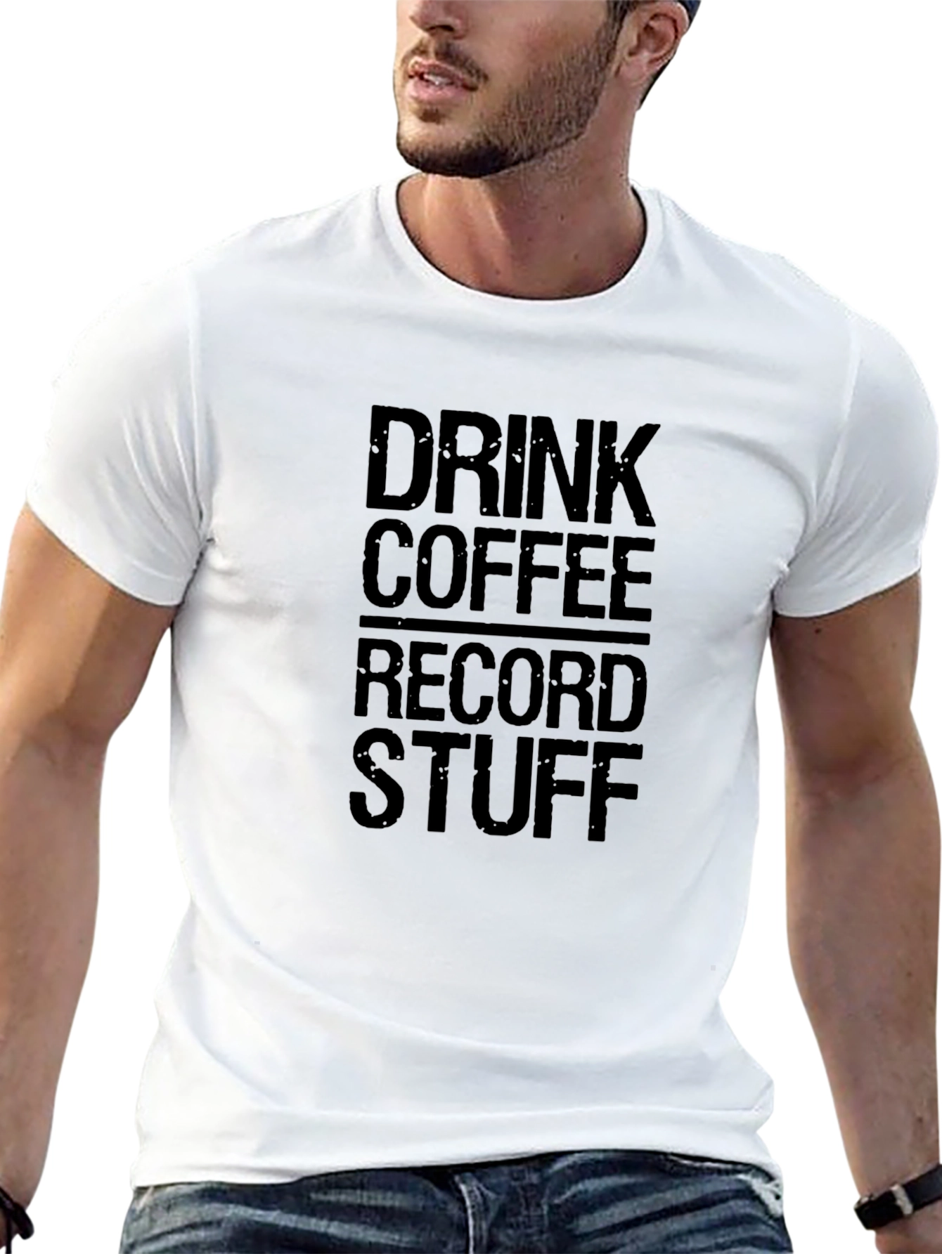 Drink Coffee Record Stuff T-Shirt