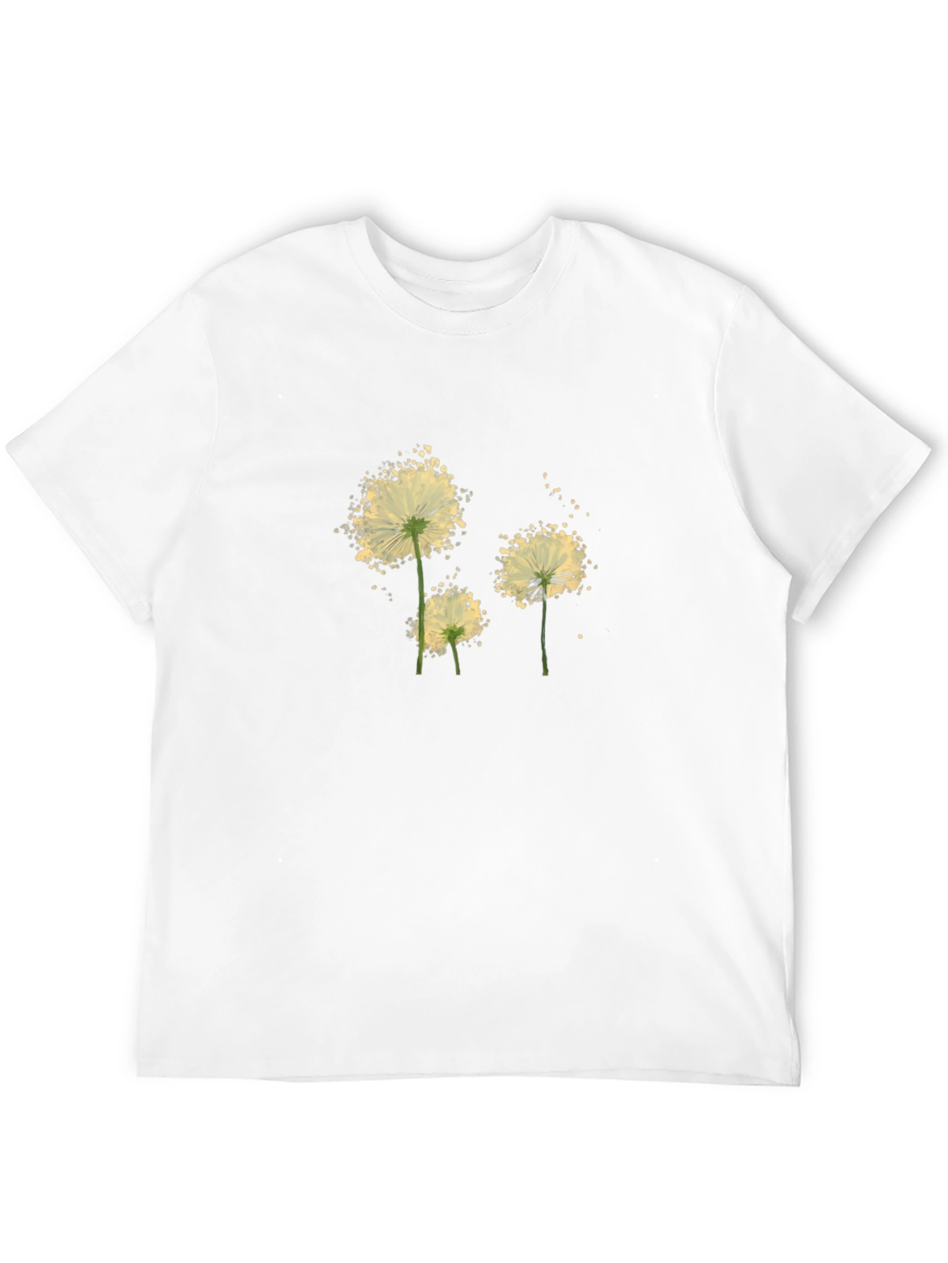 Dandelion Print Black Tee