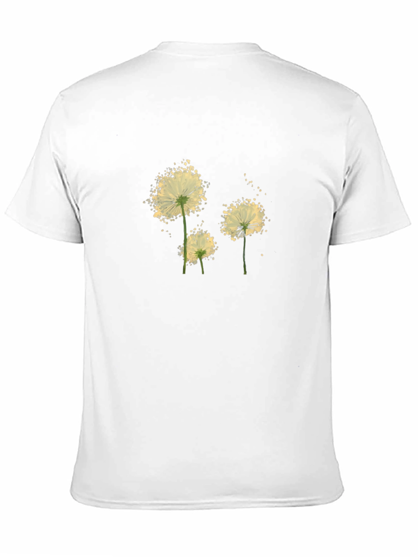 Dandelion Print Black Tee
