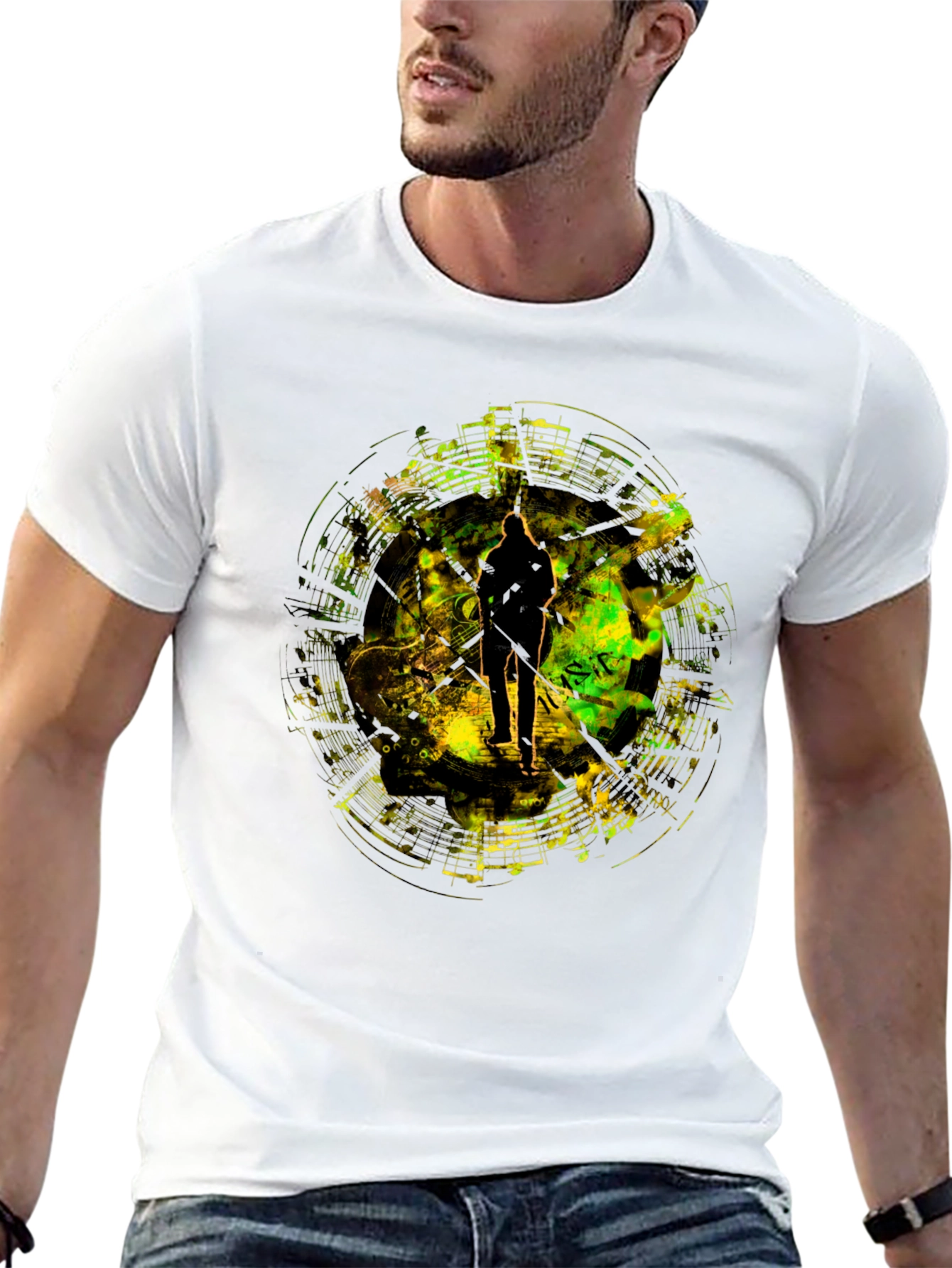 Abstract Silhouette Graphic T-Shirt