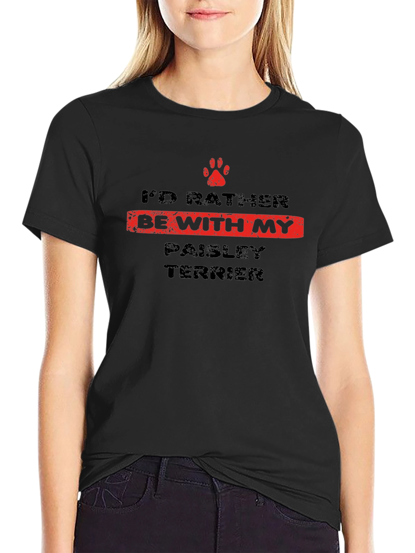 Id Rather Be With My Paisley Terrier T-Shirt