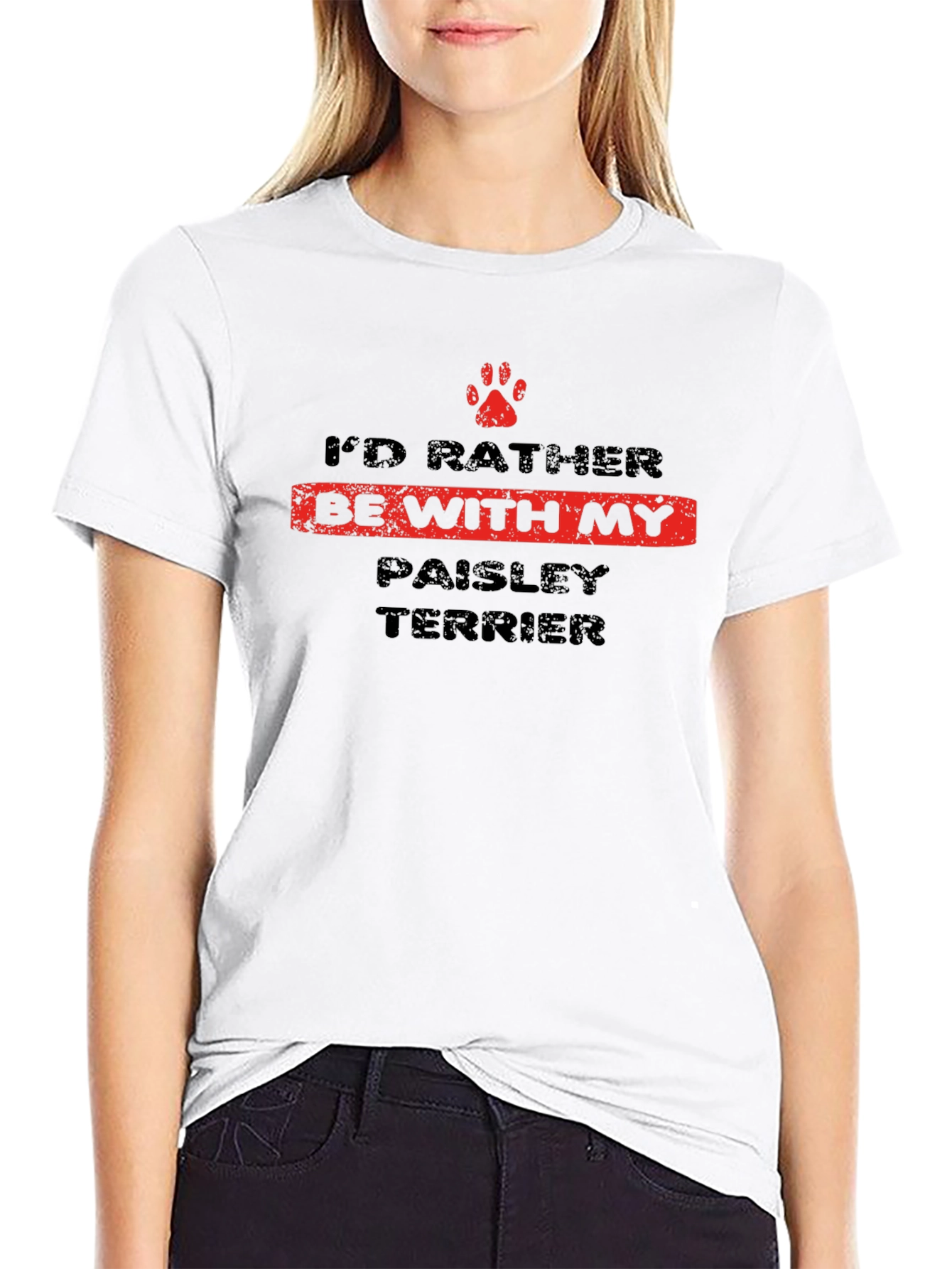 Id Rather Be With My Paisley Terrier T-Shirt