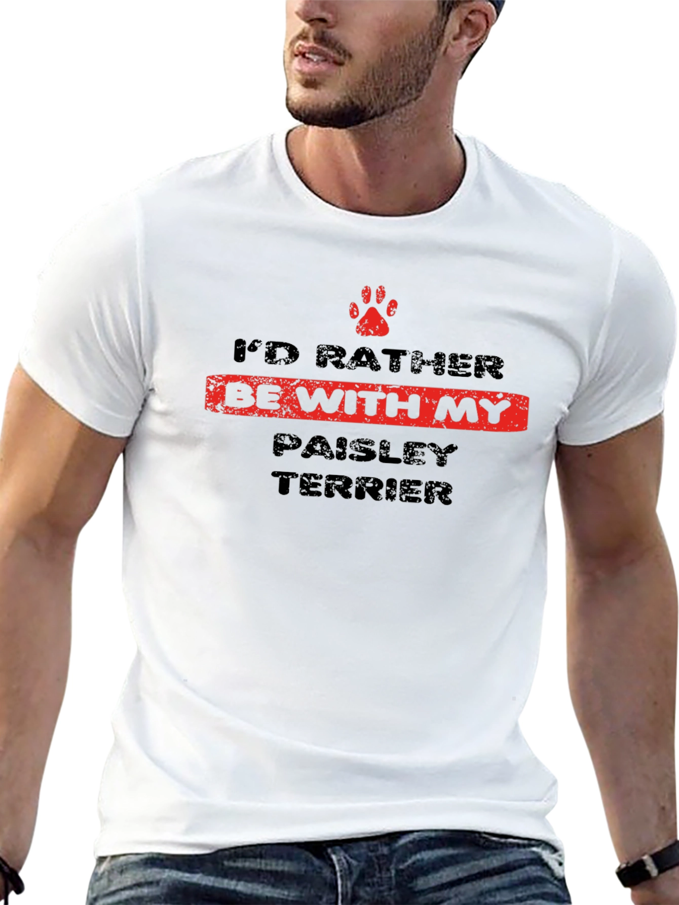Id Rather Be With My Paisley Terrier T-Shirt