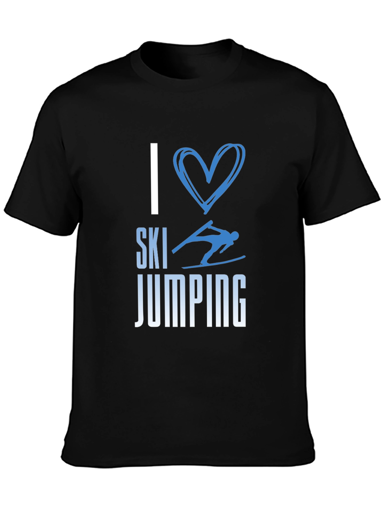 I Love Ski Jumping Tee - Stylish Graphic T-Shirt