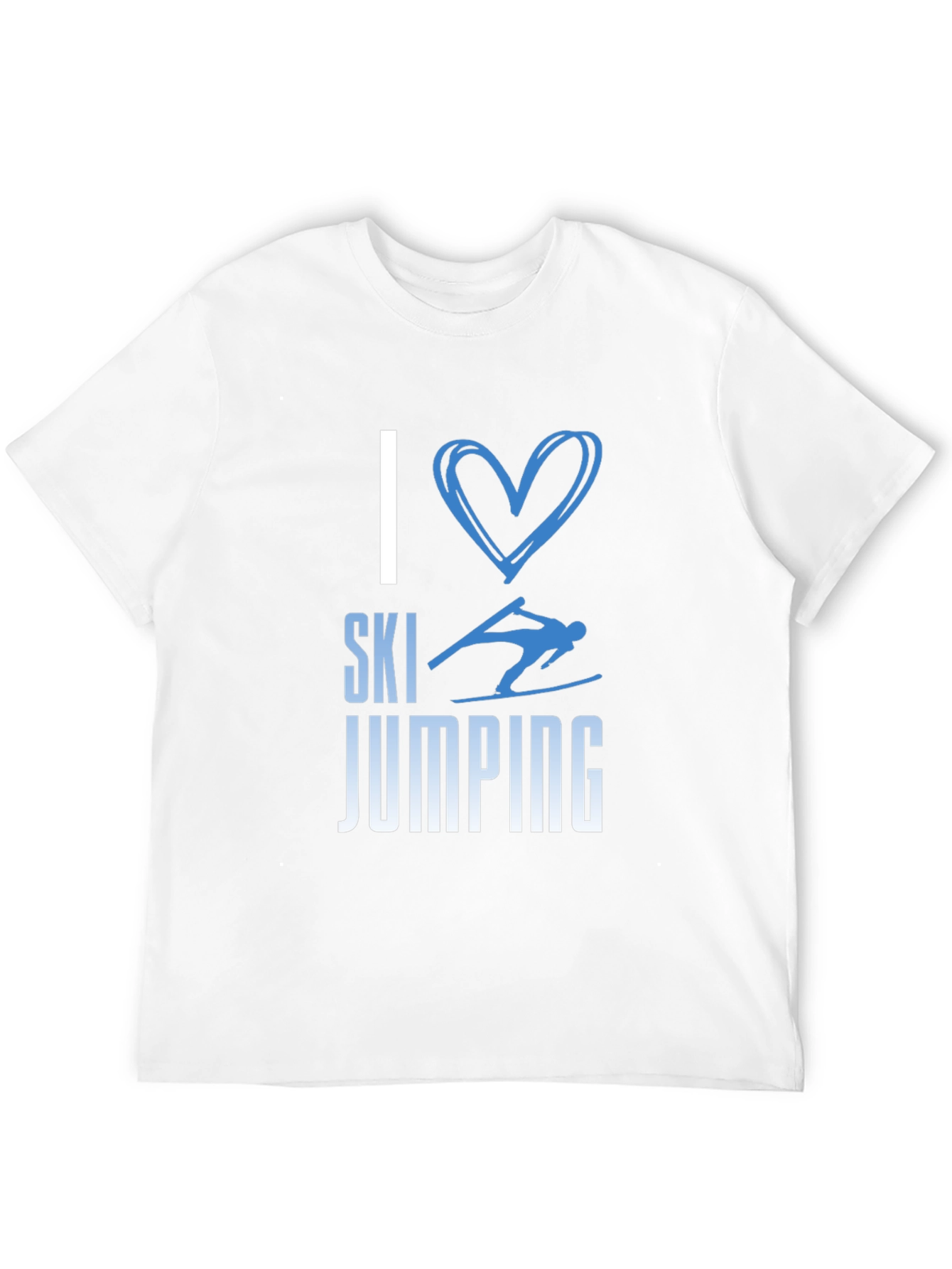 I Love Ski Jumping Tee - Stylish Graphic T-Shirt