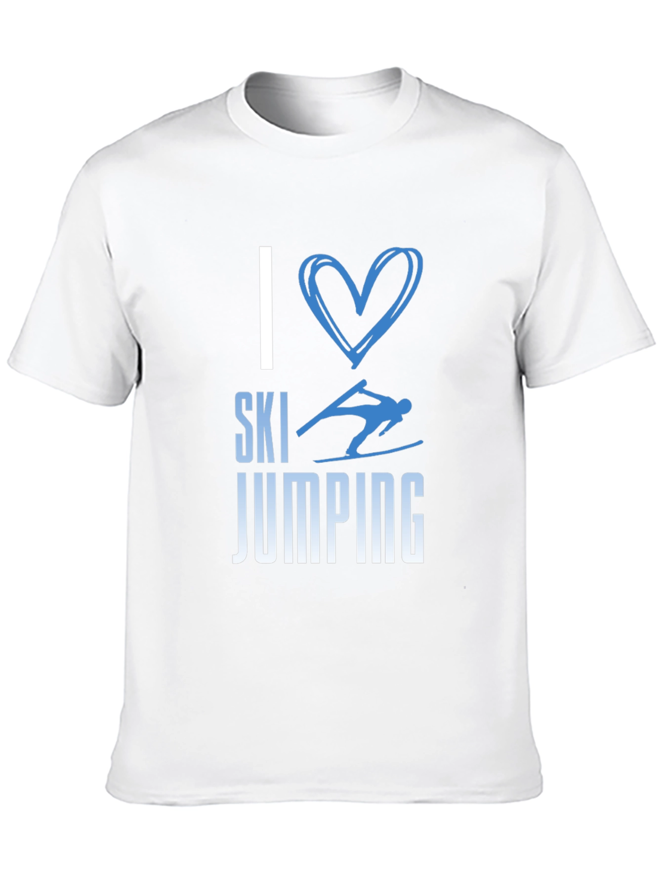 I Love Ski Jumping Tee - Stylish Graphic T-Shirt