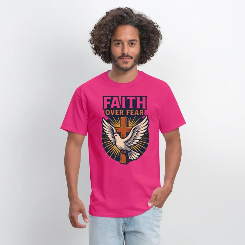 Faith Over Fear Cross & Dove T-Shirt Design
