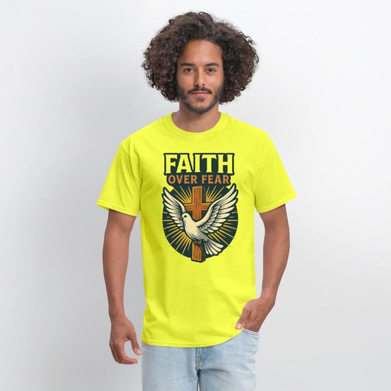 Faith Over Fear Cross & Dove T-Shirt Design