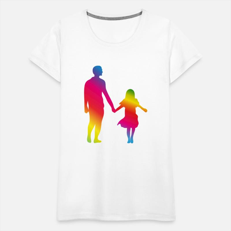 Father and daughter holding hands