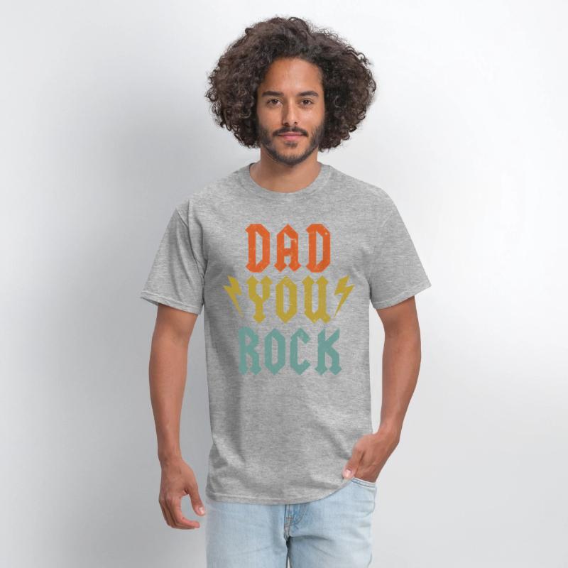 Fathers Day Funny Dad You Rock Guitar Vintage
