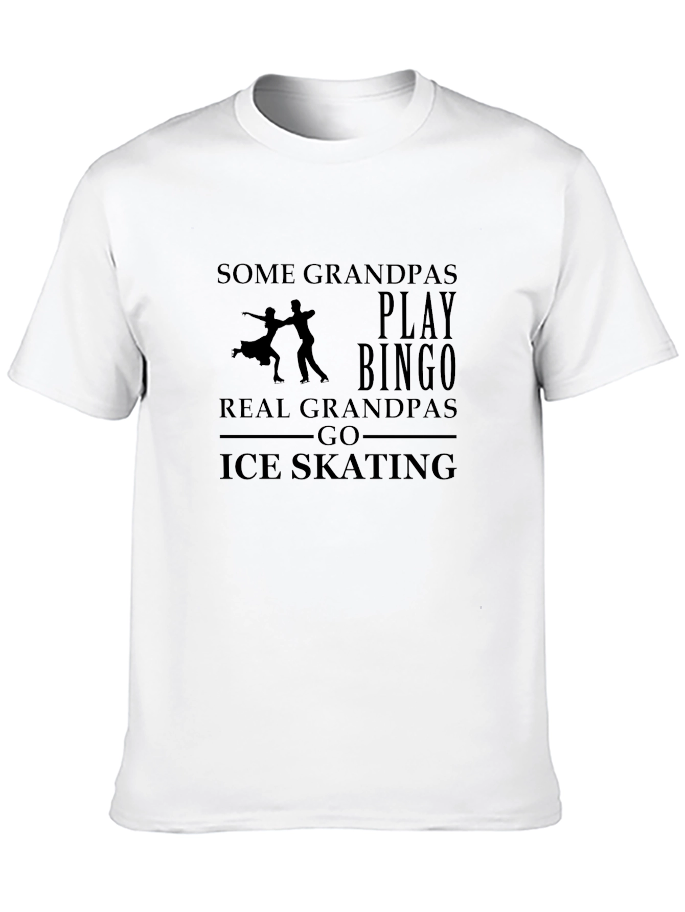 Grandpa Ice Skating T-Shirt - Novelty Gift Tee