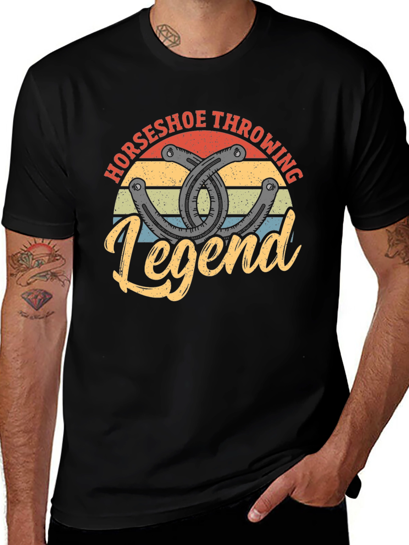 Horseshoe Throwing Legend Graphic Tee