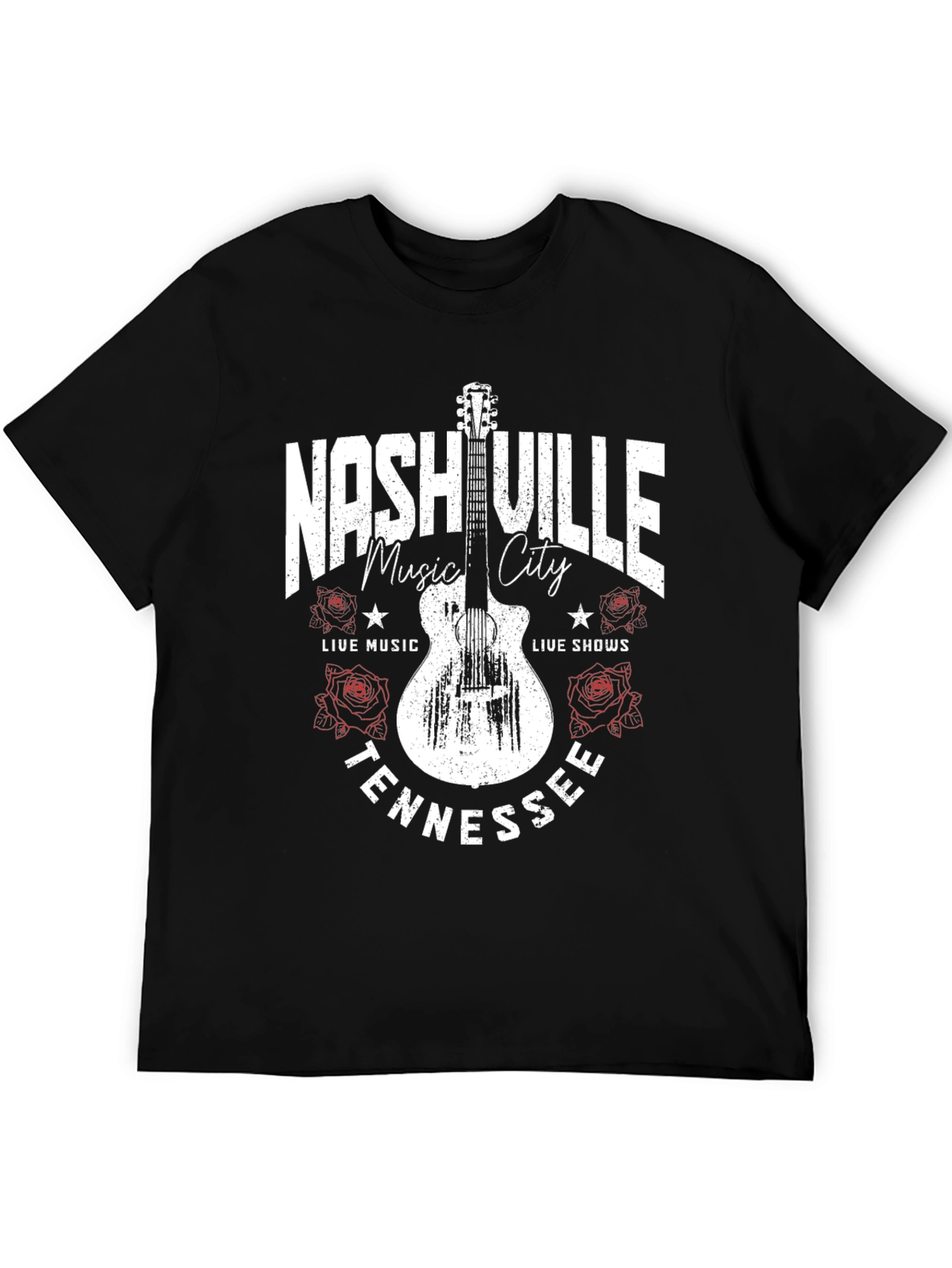 Nashville Tennessee Guitar Graphic T-Shirt